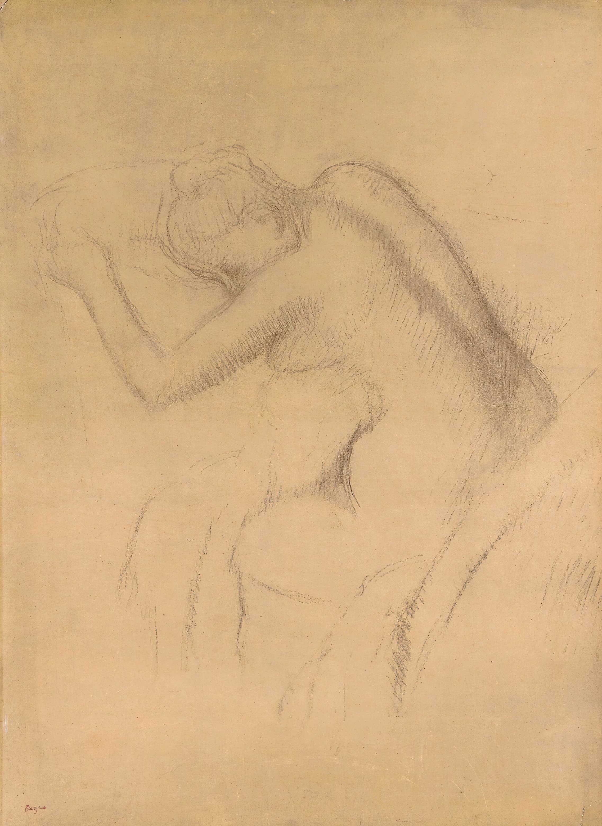 《裸体女人坐》（Nude Woman Sitting）｜埃德加·德加 Edgar Degas｜1899