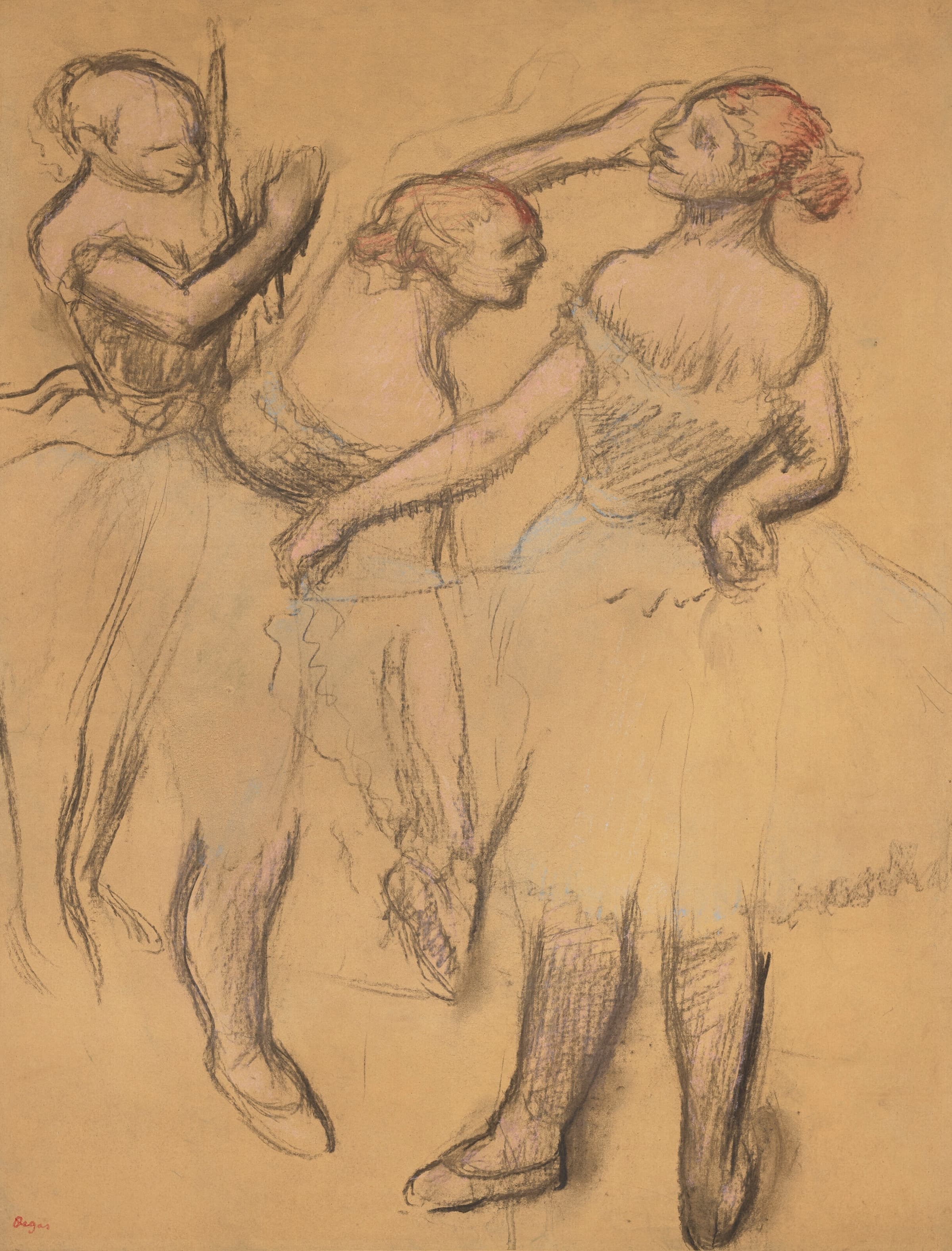 《三个舞者》（Three dancers）｜埃德加·德加 Edgar Degas｜约 1900