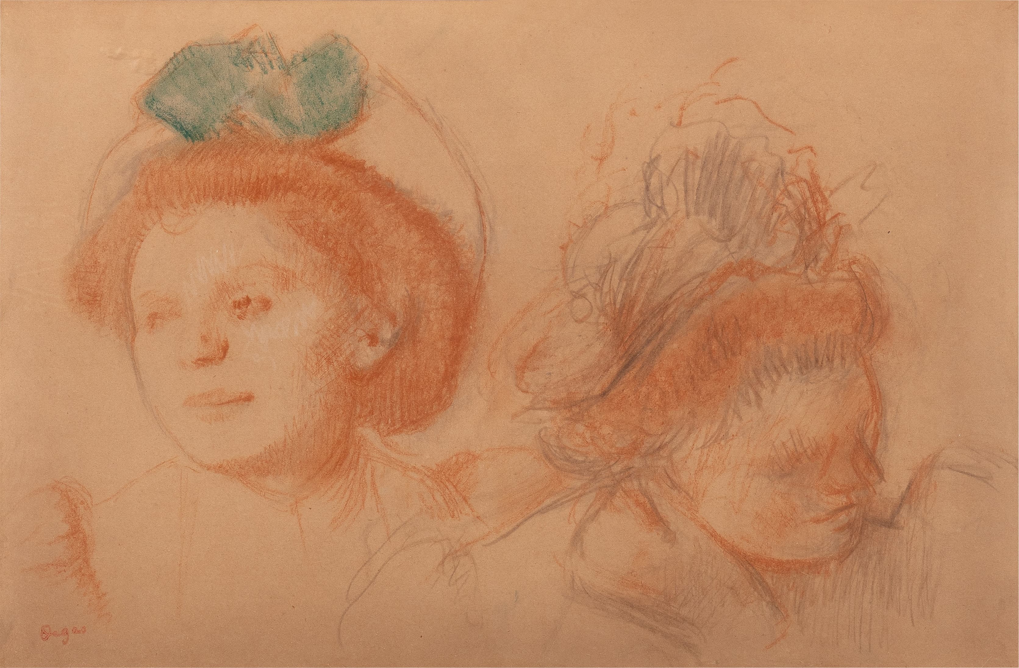 《两个女人的头像》（Two heads of a woman）｜埃德加·德加 Edgar Degas｜1900