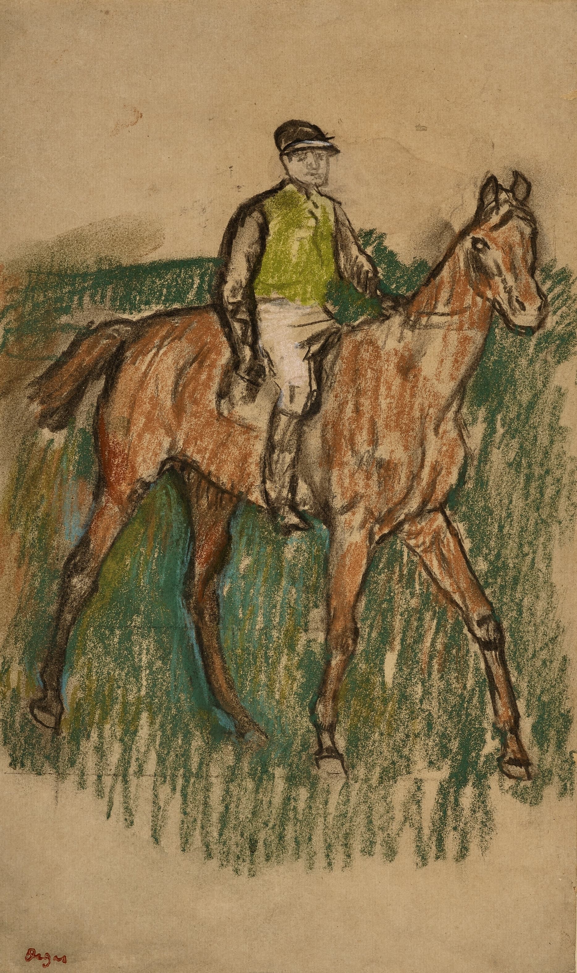 《马背上的骑师》（Jockey on horseback）｜埃德加·德加 Edgar Degas｜约 1901