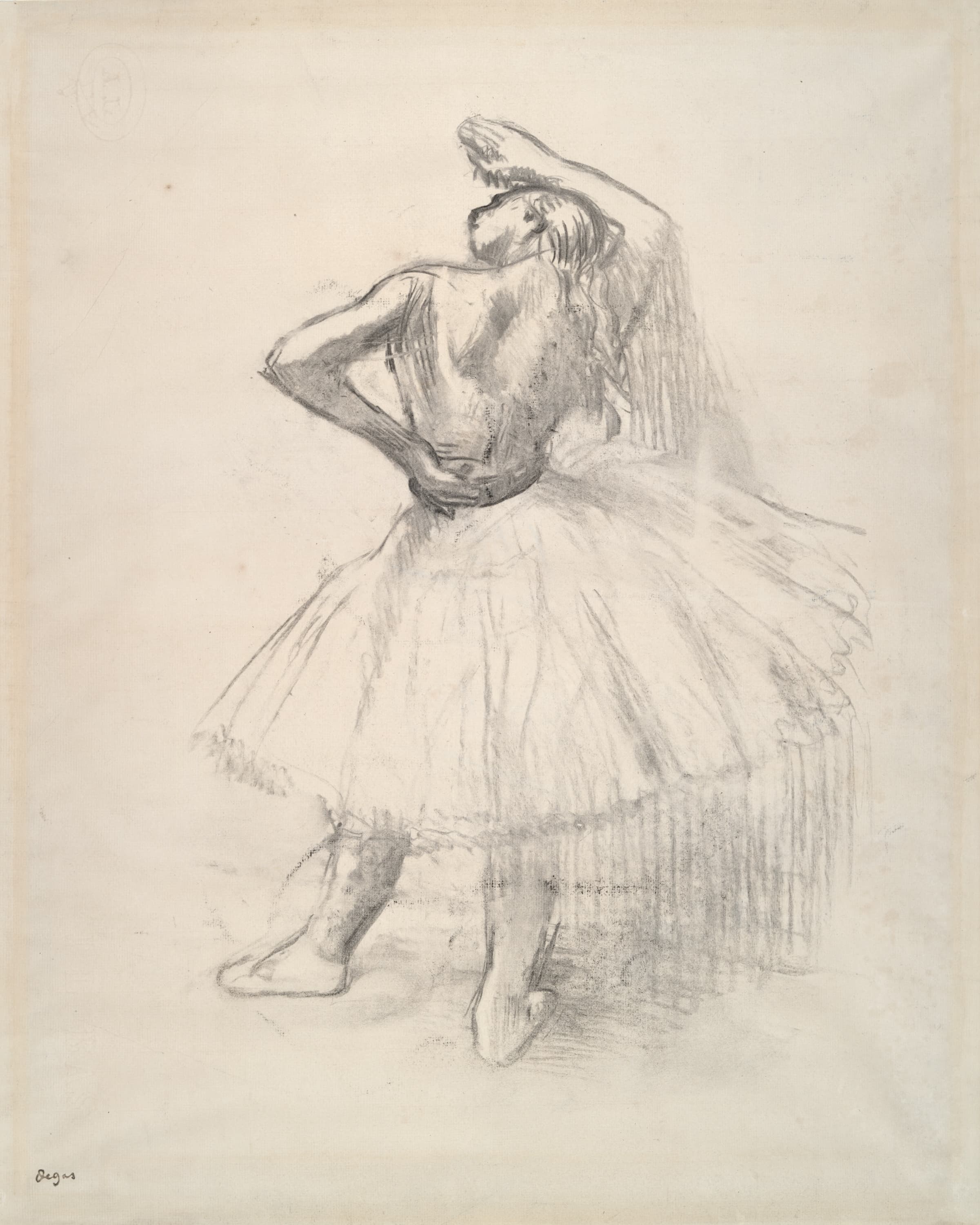 《站立的舞者，举起右臂》（Standing dancer, right arm raised）｜埃德加·德加 Edgar Degas｜1980