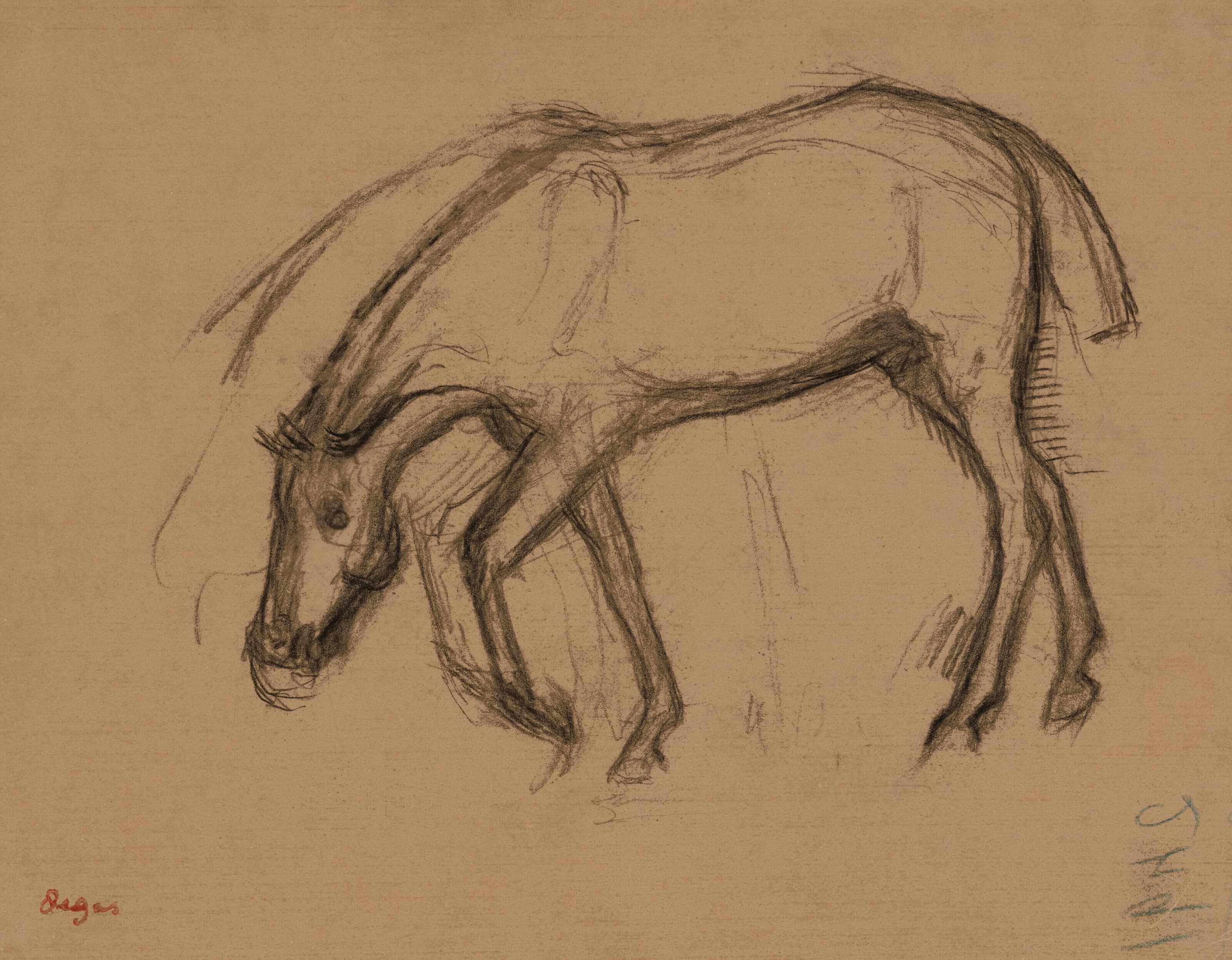 《比赛结束后；马恢复称重》（After the race; horse returning to weighing）｜埃德加·德加 Edgar Degas｜不明