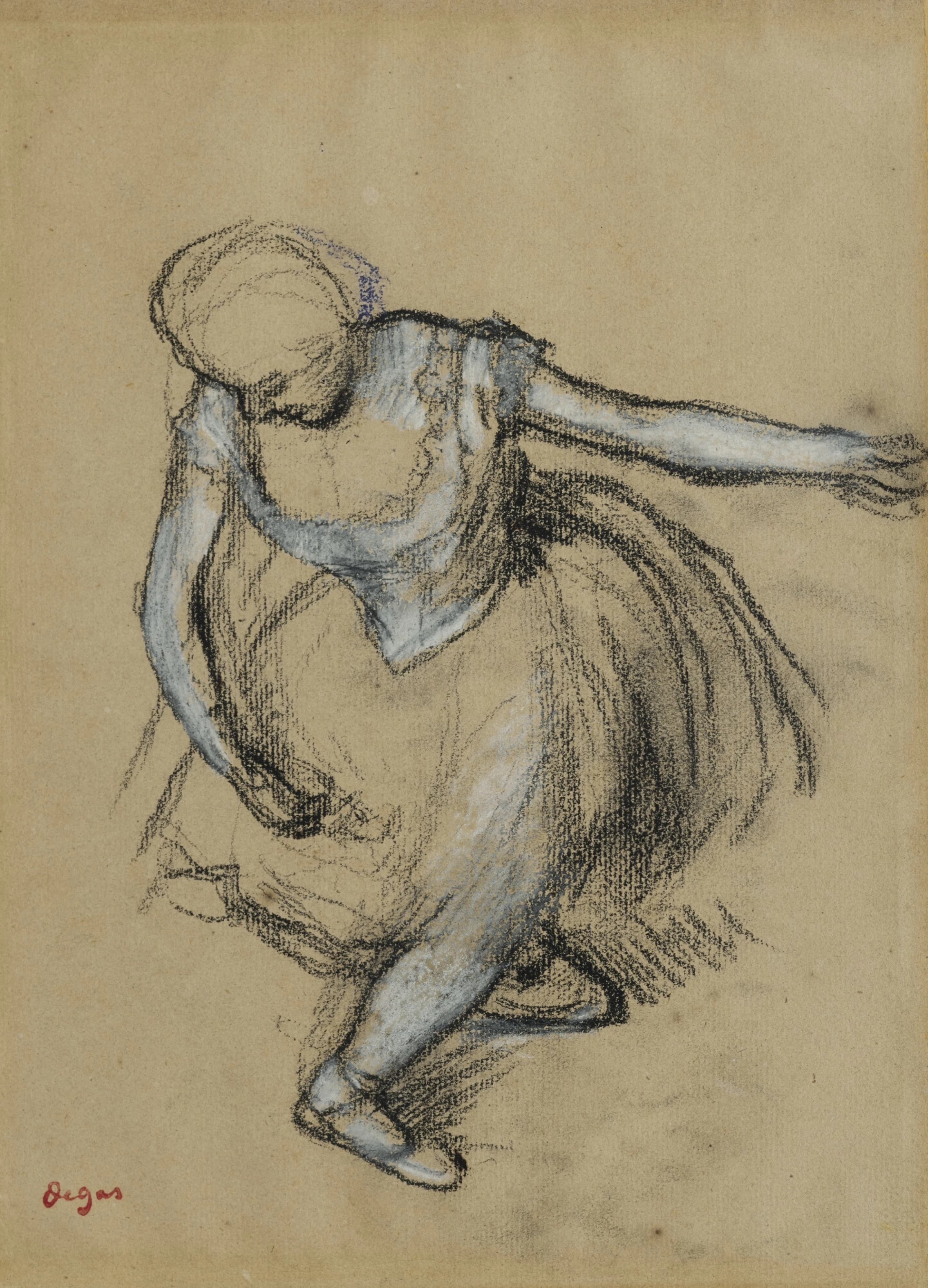 《舞者敬礼》（Dancer saluting）｜埃德加·德加 Edgar Degas｜不明