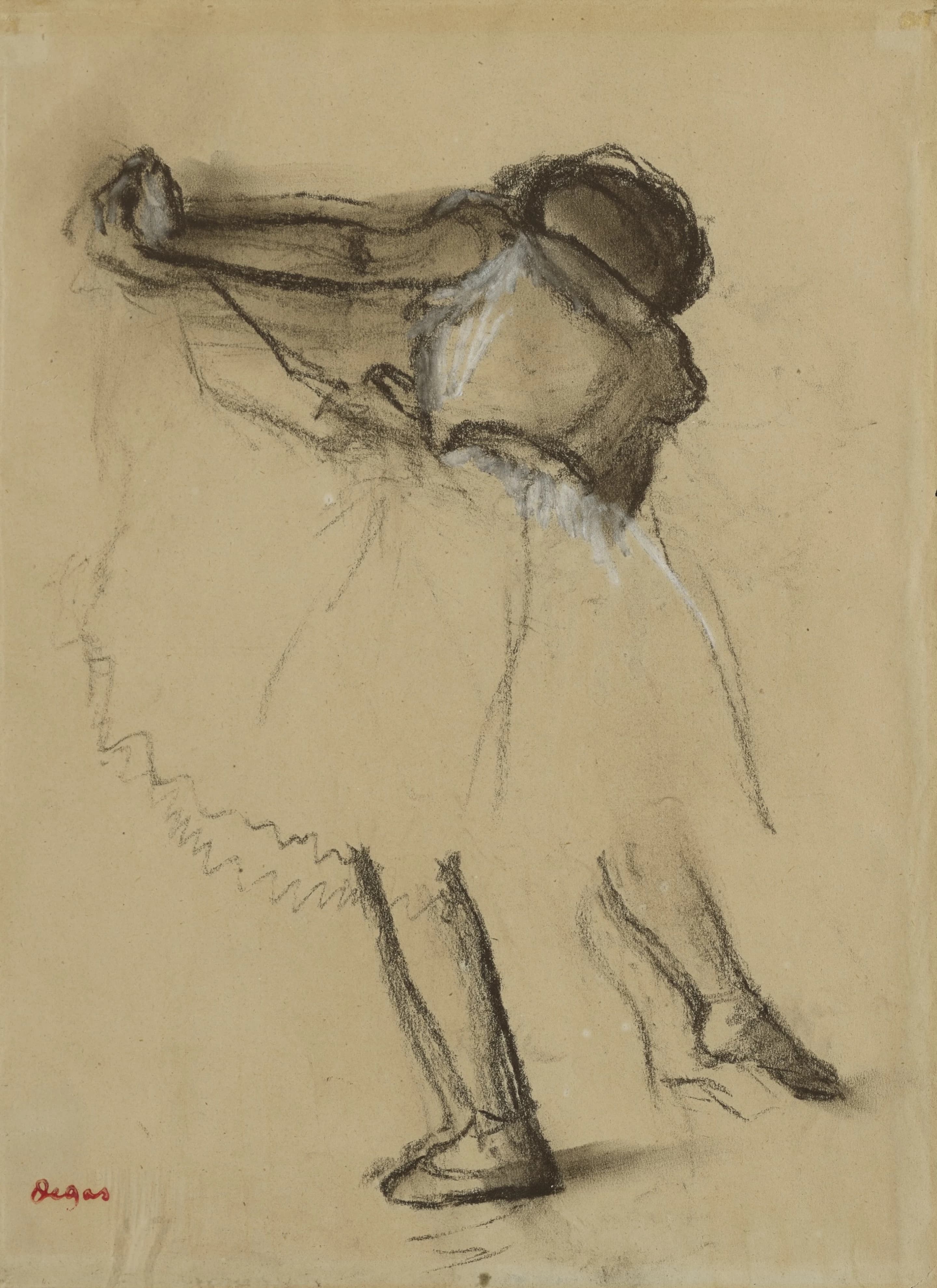 《从后面看舞者》（Dancer seen from behind）｜埃德加·德加 Edgar Degas｜不明