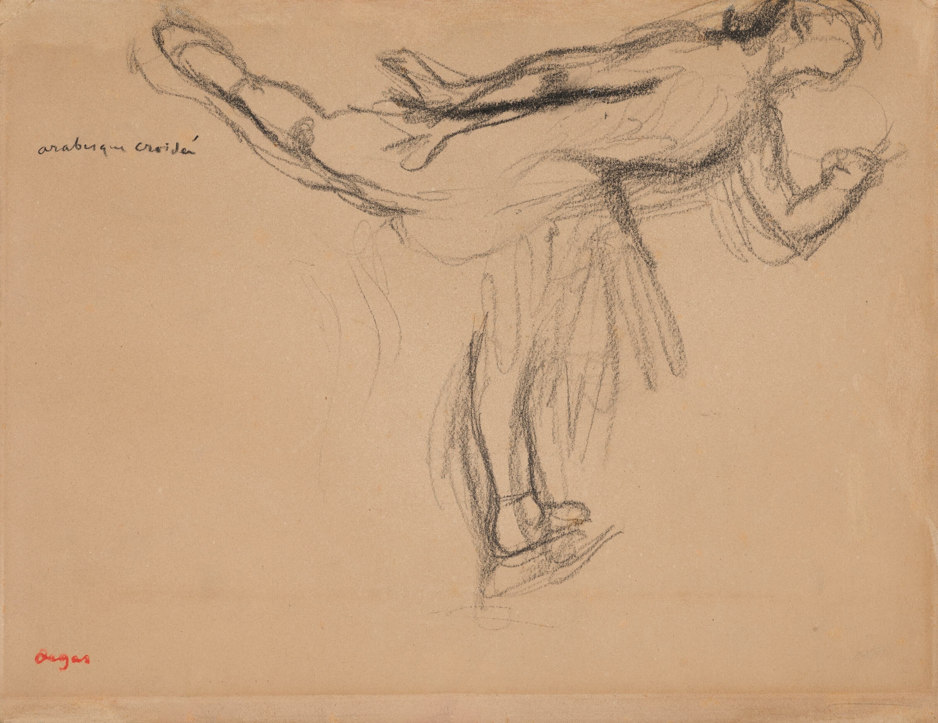 《舞者，交叉阿拉伯式花纹》（Dancer, crossed arabesque）｜埃德加·德加 Edgar Degas｜不明