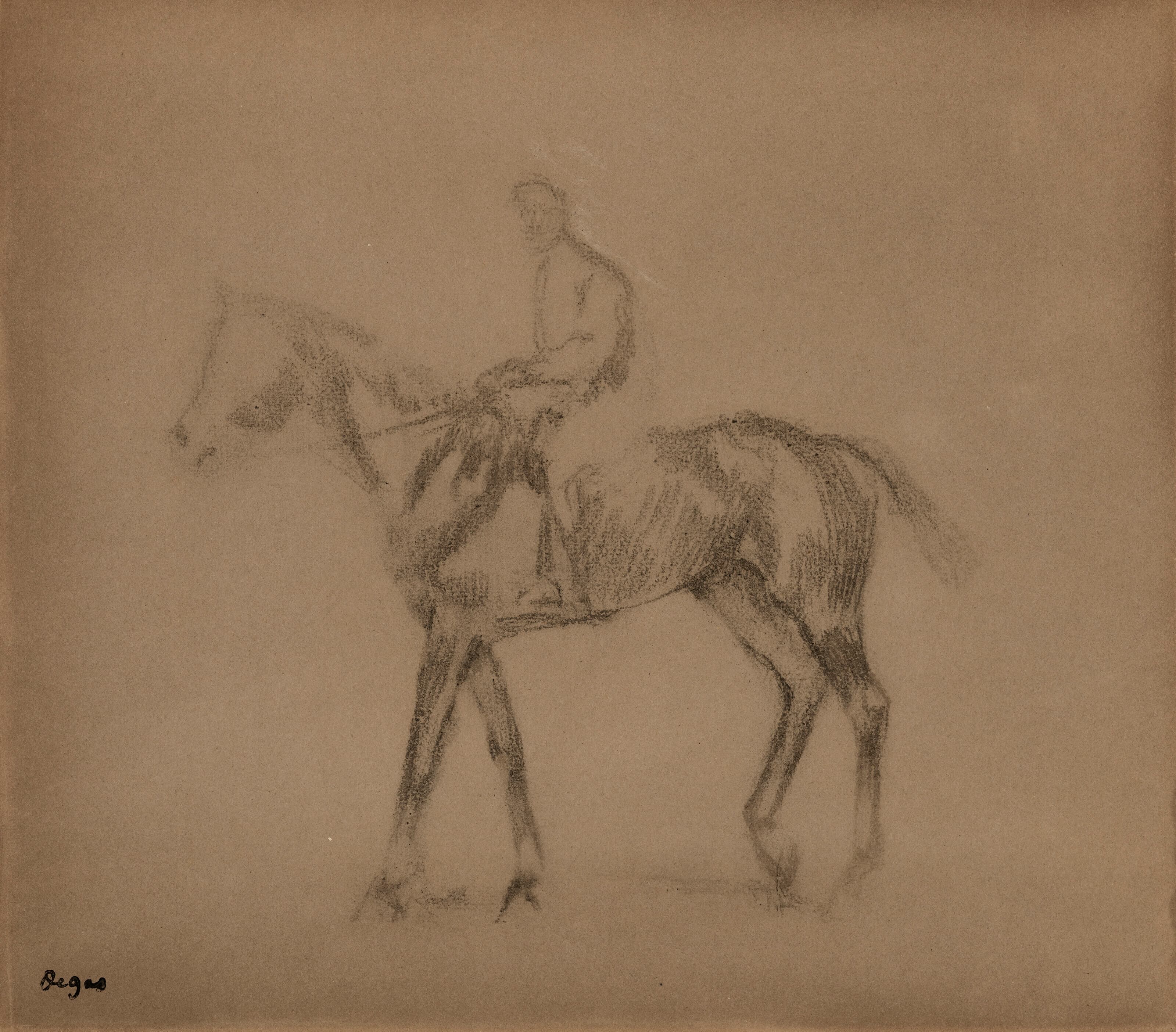 《马背上的骑师》（Jockey on horseback）｜埃德加·德加 Edgar Degas｜不明