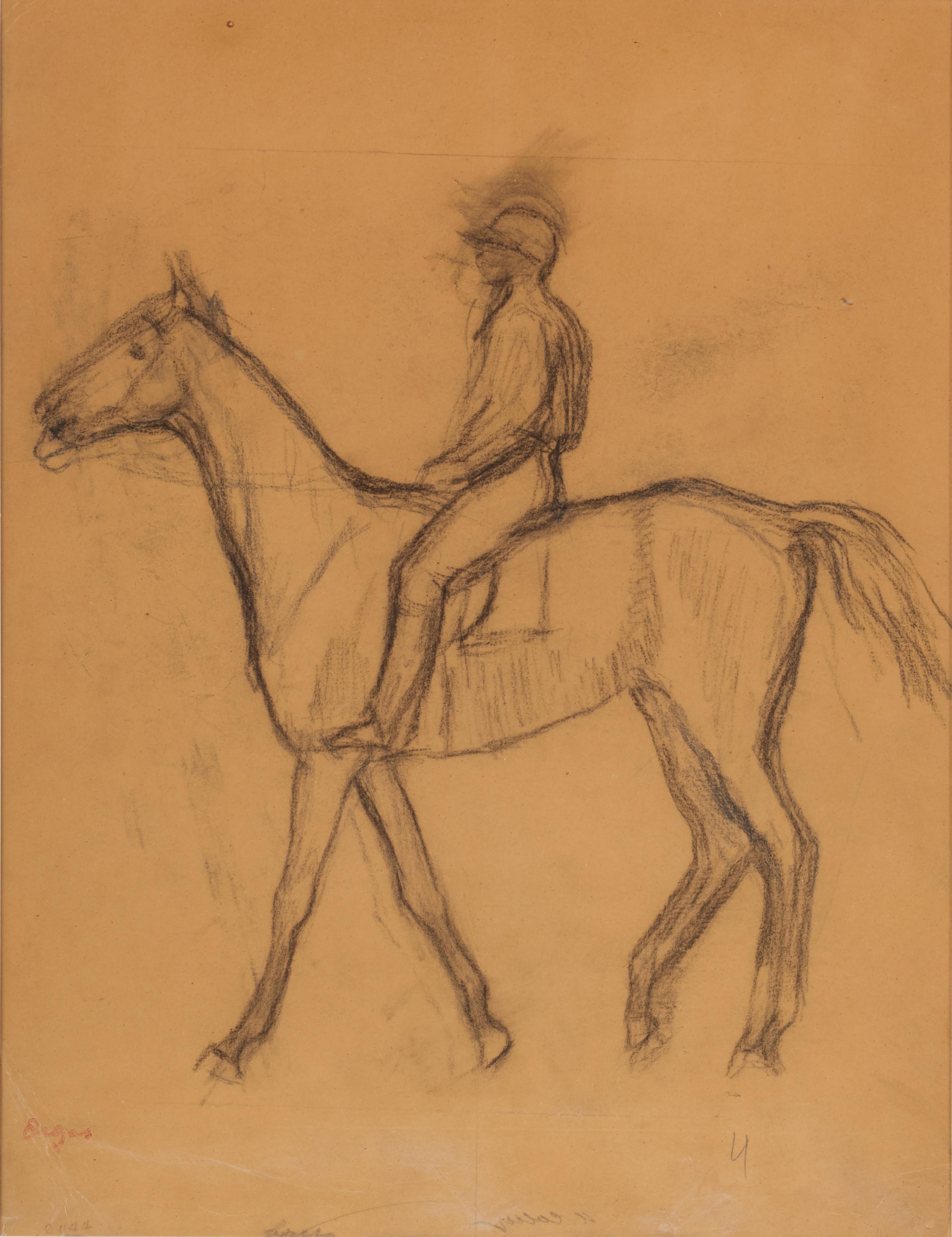 《马背上的骑师》（Jockey on horseback）｜埃德加·德加 Edgar Degas｜不明