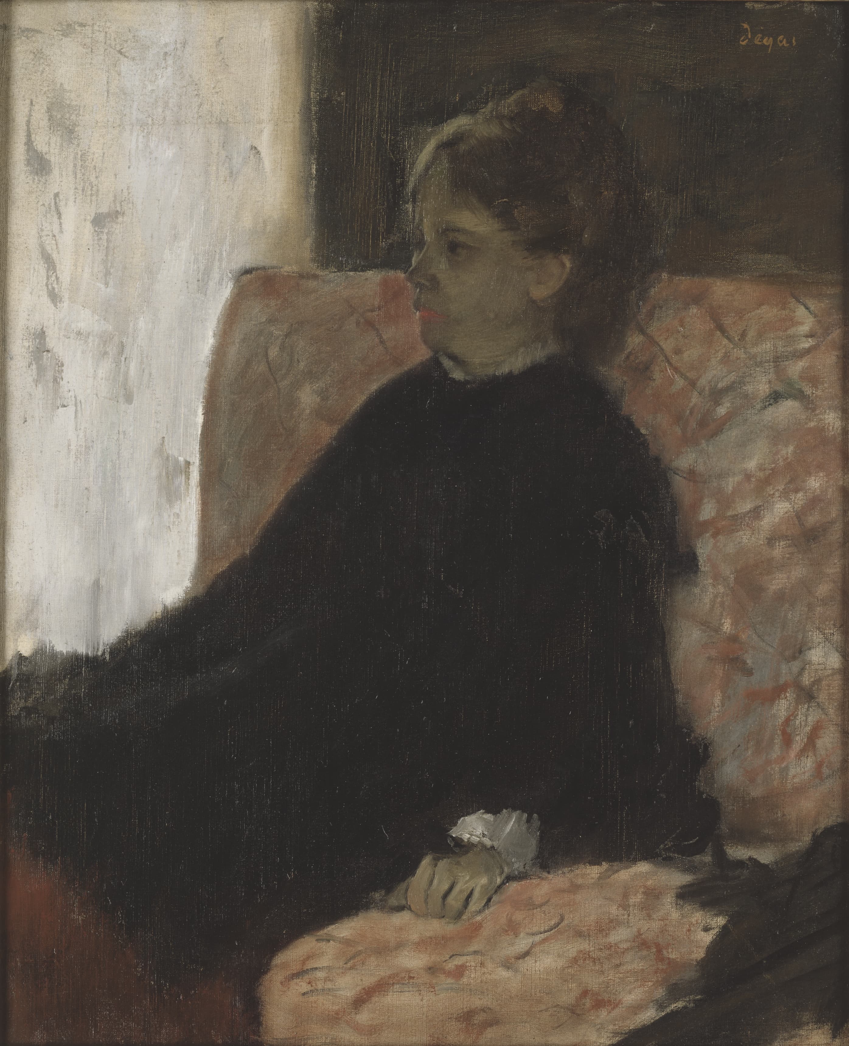 《黑衣女士》（Lady in Black）｜埃德加·德加 Edgar Degas｜不明
