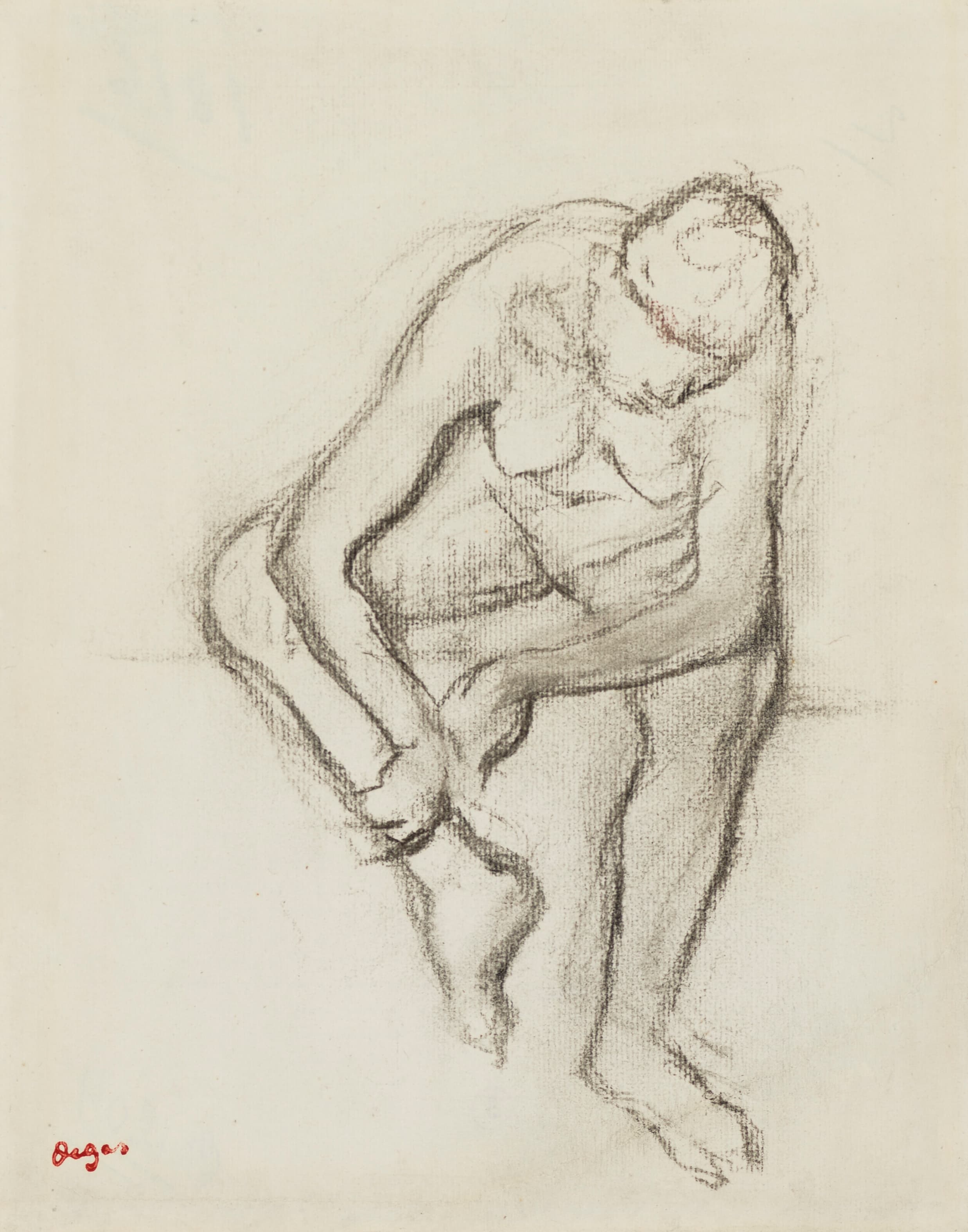 《裸体女人，坐着》（Naked woman, seated）｜埃德加·德加 Edgar Degas｜不明