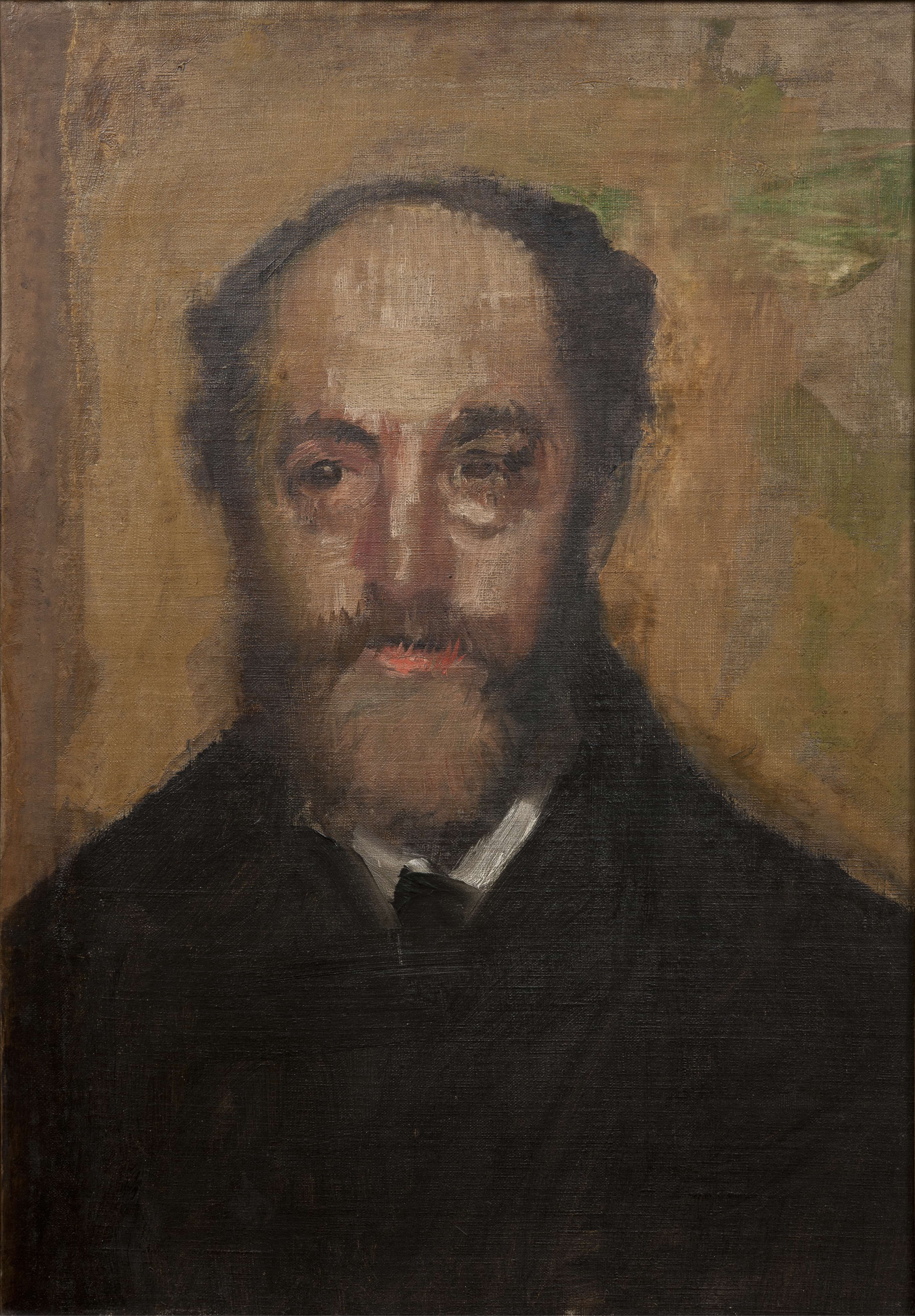 《艺术评论家杜兰德-格雷维尔的肖像》（Portrait of the Art Critic Durand-Gréville）｜埃德加·德加 Edgar Degas｜不明