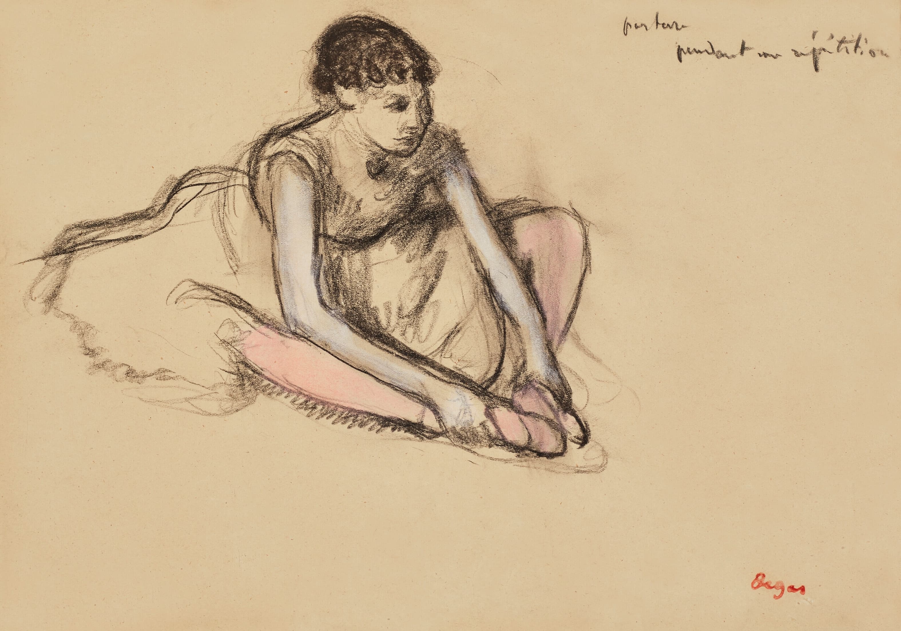《坐着的舞者》（Seated dancer）｜埃德加·德加 Edgar Degas｜不明