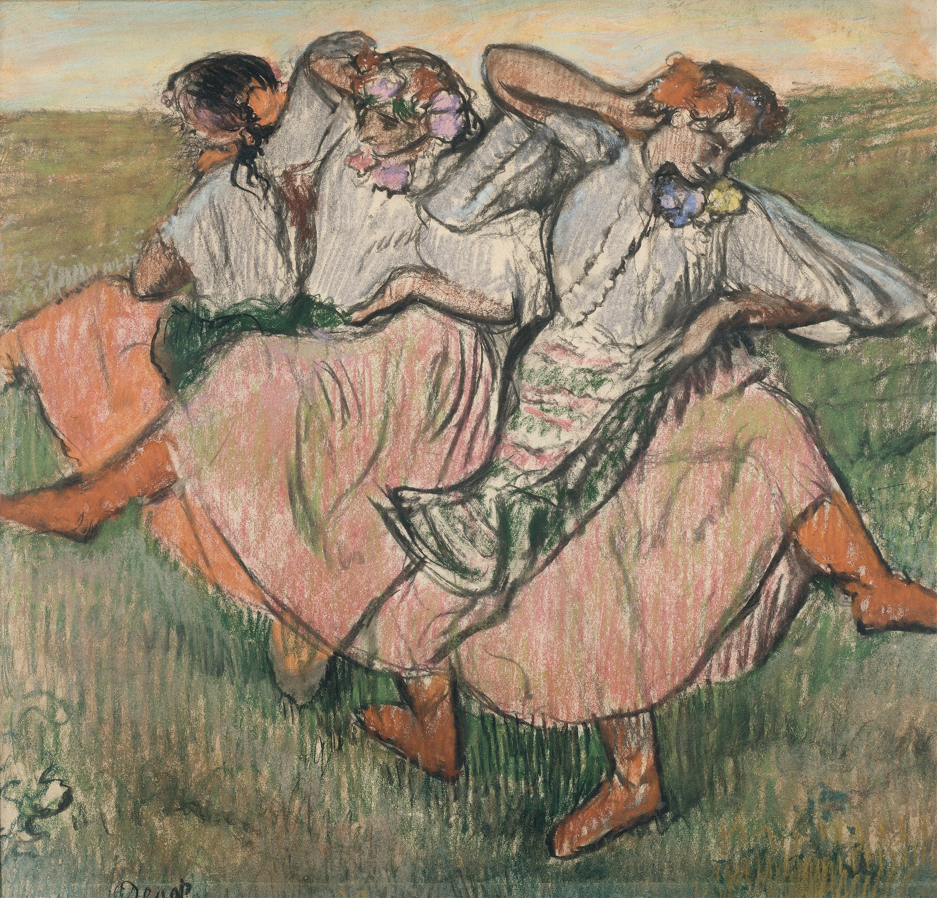 《三位俄罗斯舞者》（Three Russian Dancers）｜埃德加·德加 Edgar Degas｜不明