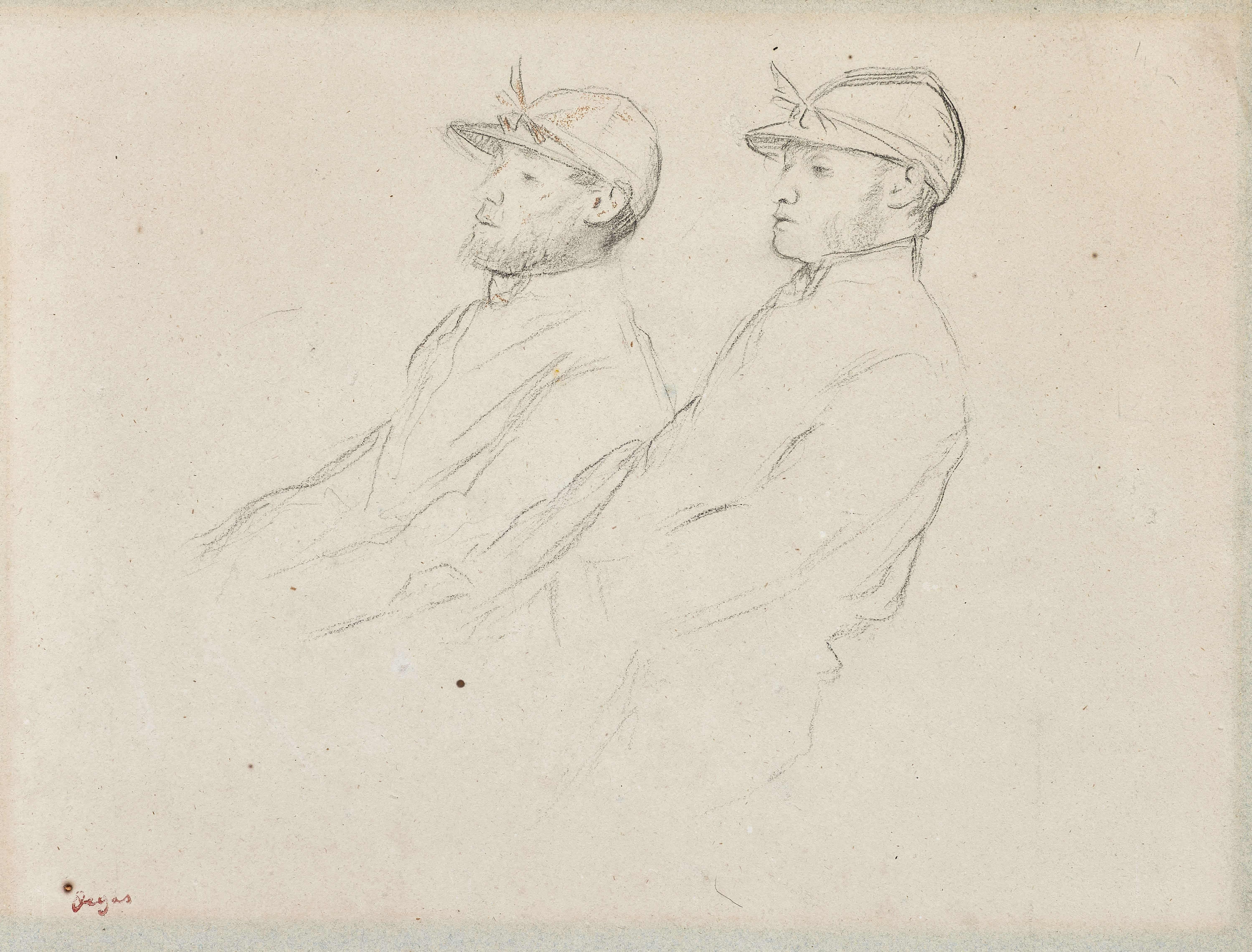 《两名骑师》（Two jockeys）｜埃德加·德加 Edgar Degas｜不明