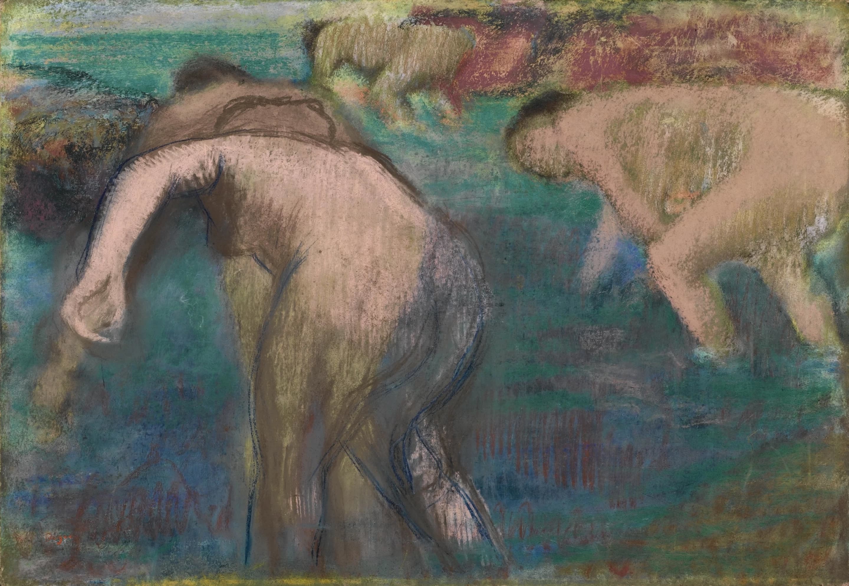 《妇女在洗澡时》（Women in the bath）｜埃德加·德加 Edgar Degas｜不明
