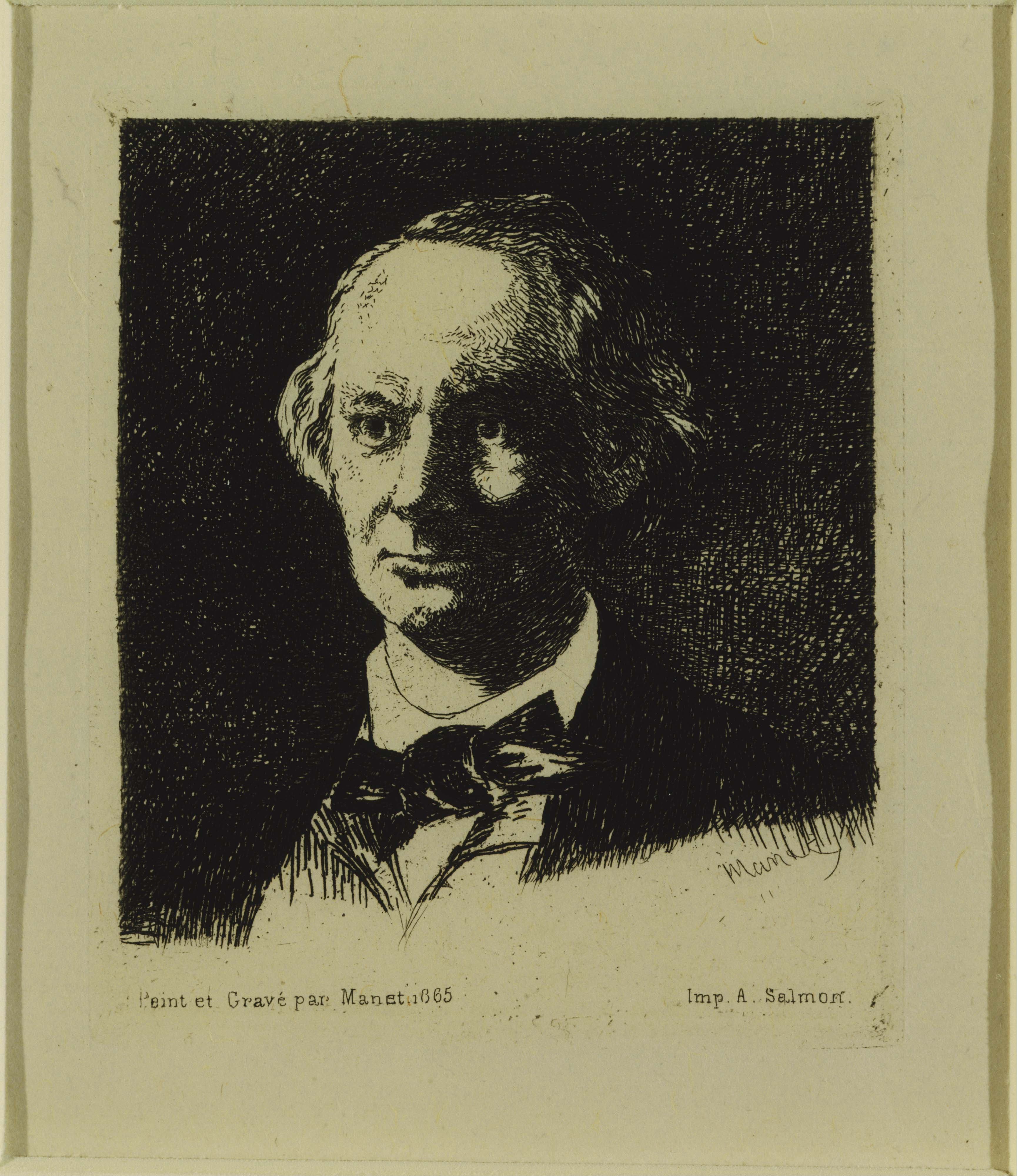 《夏尔·波德莱尔正面肖像 III》（Charles Baudelaire, Full Face III）｜爱德华·马奈 Édouard Manet｜1869