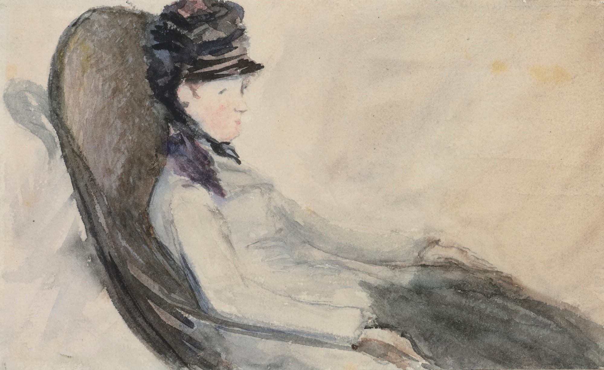 《《蓝衣女子》习作》（Étude pour "La Femme en Bleu"）｜爱德华·马奈 Édouard Manet