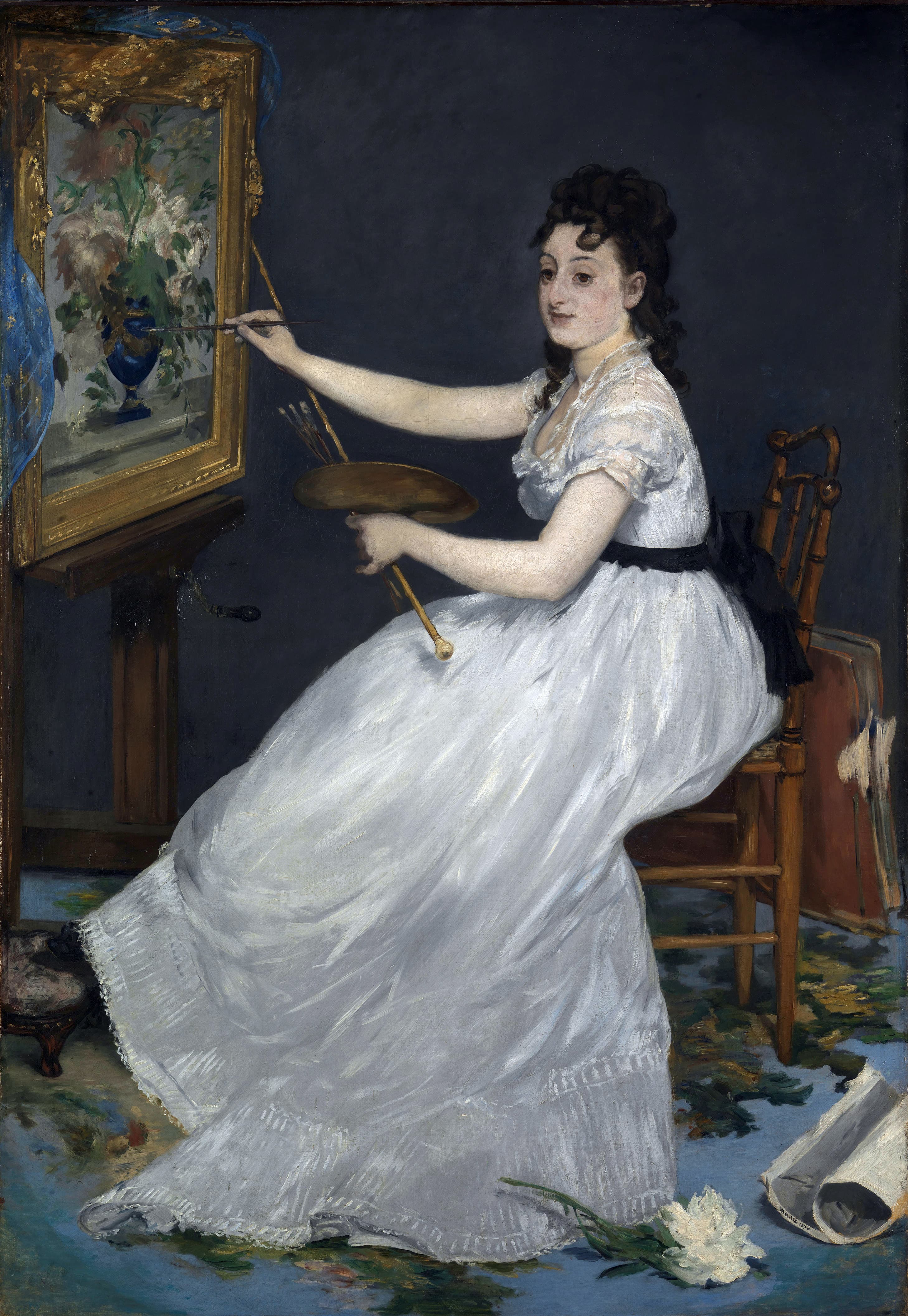 《伊娃·冈萨雷斯》（Eva Gonzalès）｜爱德华·马奈 Édouard Manet｜1870