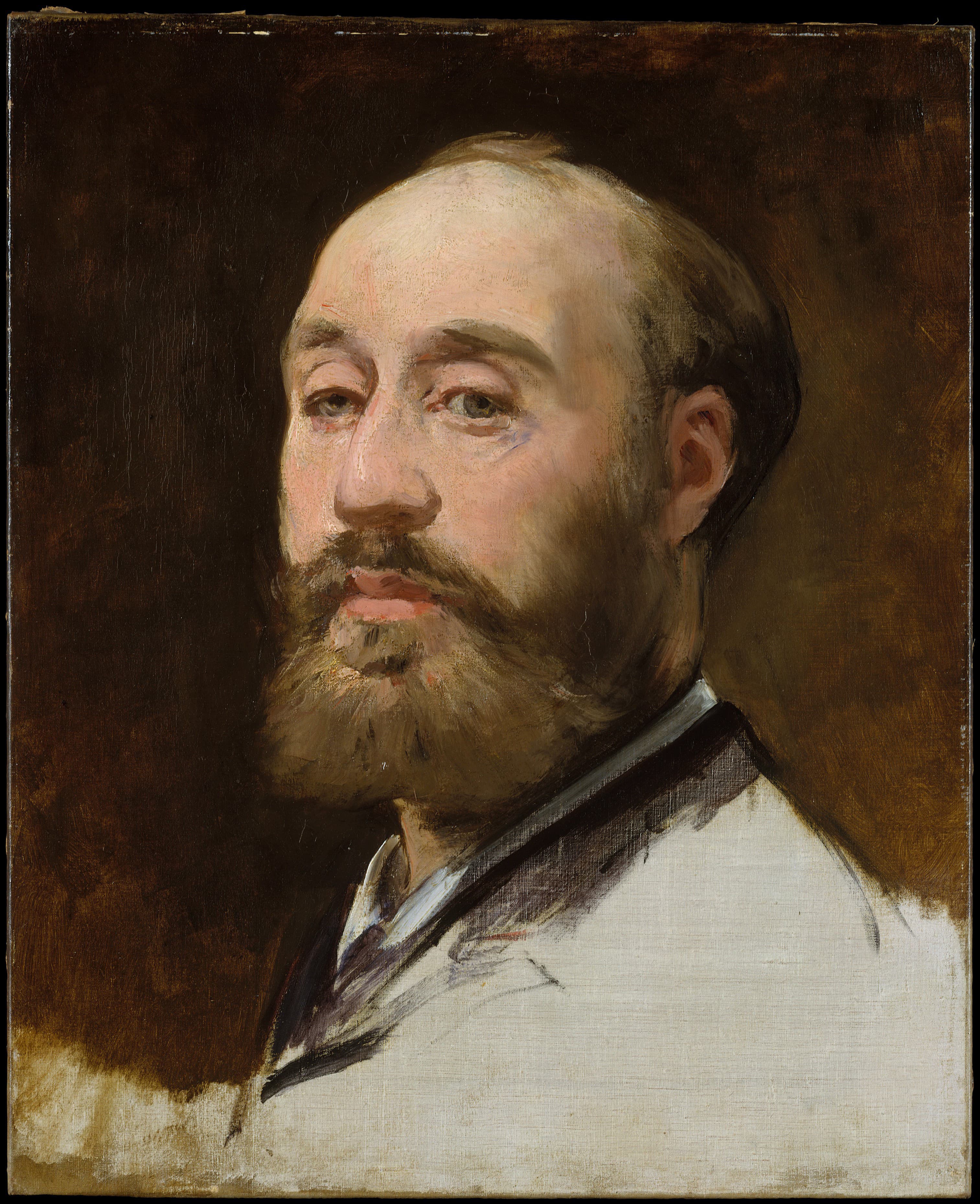 《让-巴蒂斯特·福尔头像》（Head of Jean-Baptiste Faure (1830–1914)）｜爱德华·马奈 Édouard Manet｜1882-1883