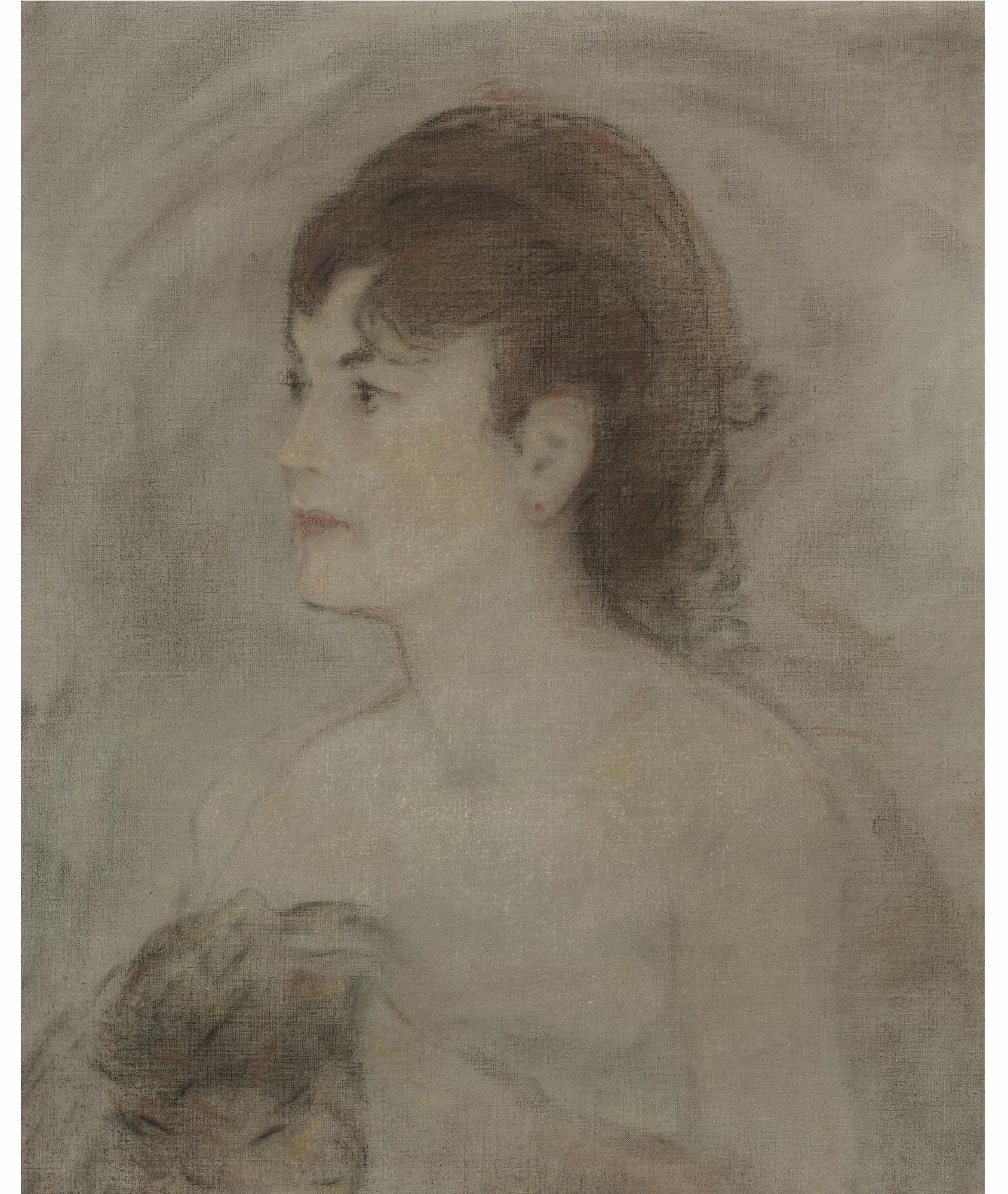 《低胸装年轻女子》（Jeune Femme Decolletté）｜爱德华·马奈 Édouard Manet
