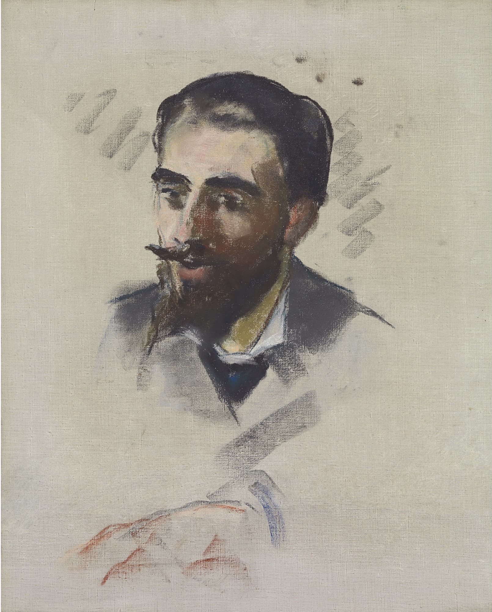 《留胡须的年轻男子》（Young Man with a Beard）｜爱德华·马奈 Édouard Manet