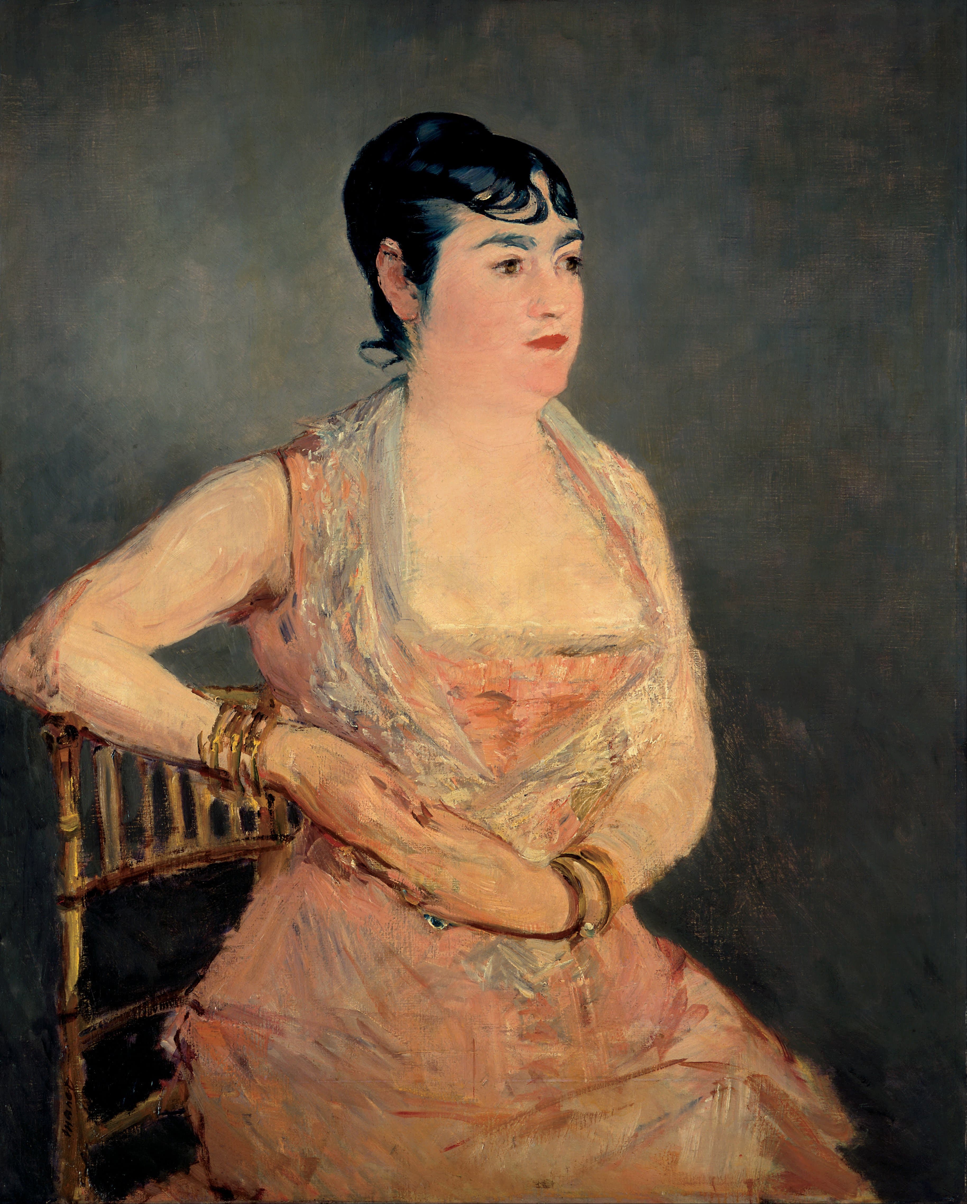《粉红衣女子》（Lady in Pink）｜爱德华·马奈 Édouard Manet｜1880