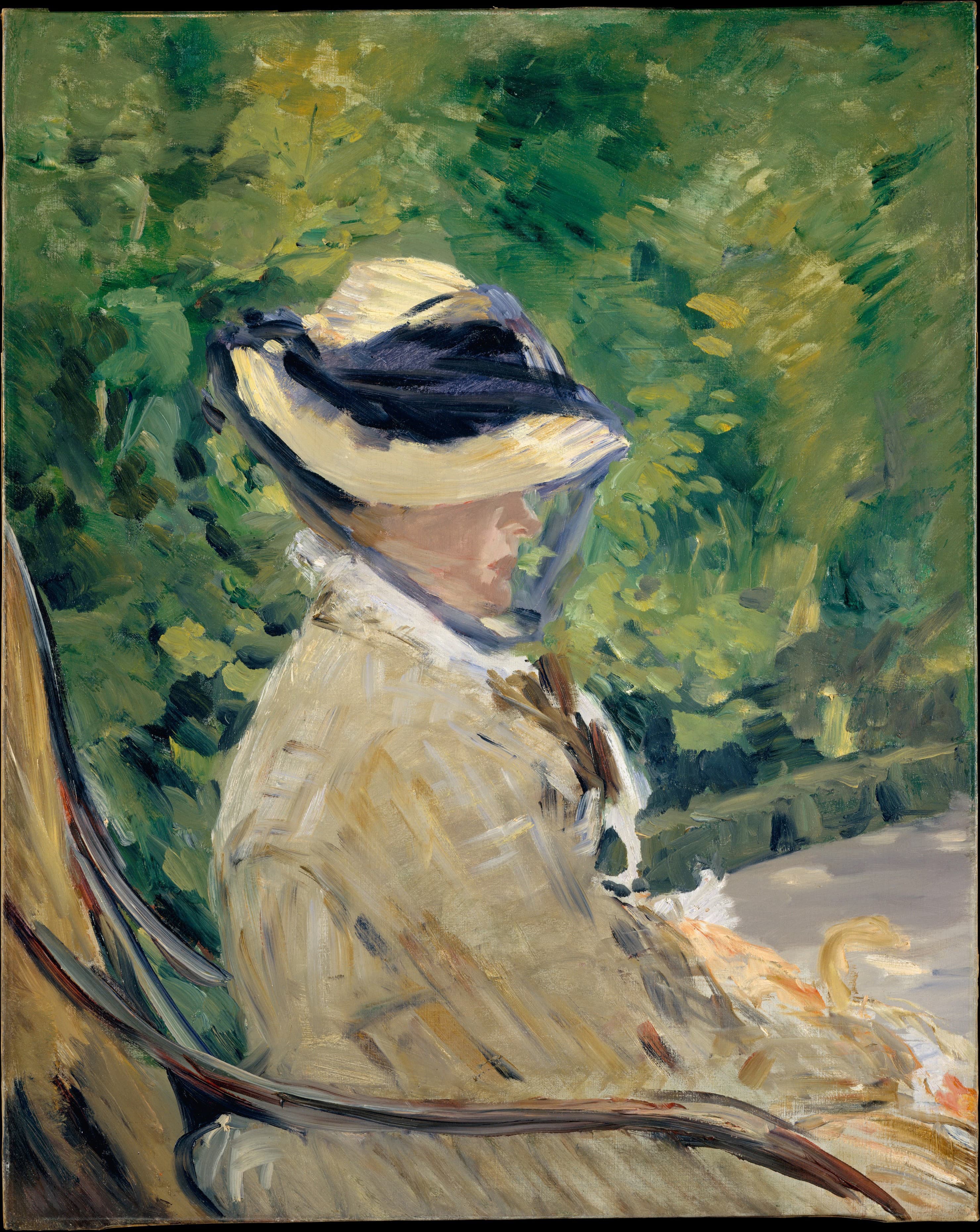《贝尔维尤的马奈夫人》（Madame Manet (Suzanne Leenhoff, 1829–1906) at Bellevue）｜爱德华·马奈 Édouard Manet｜1880
