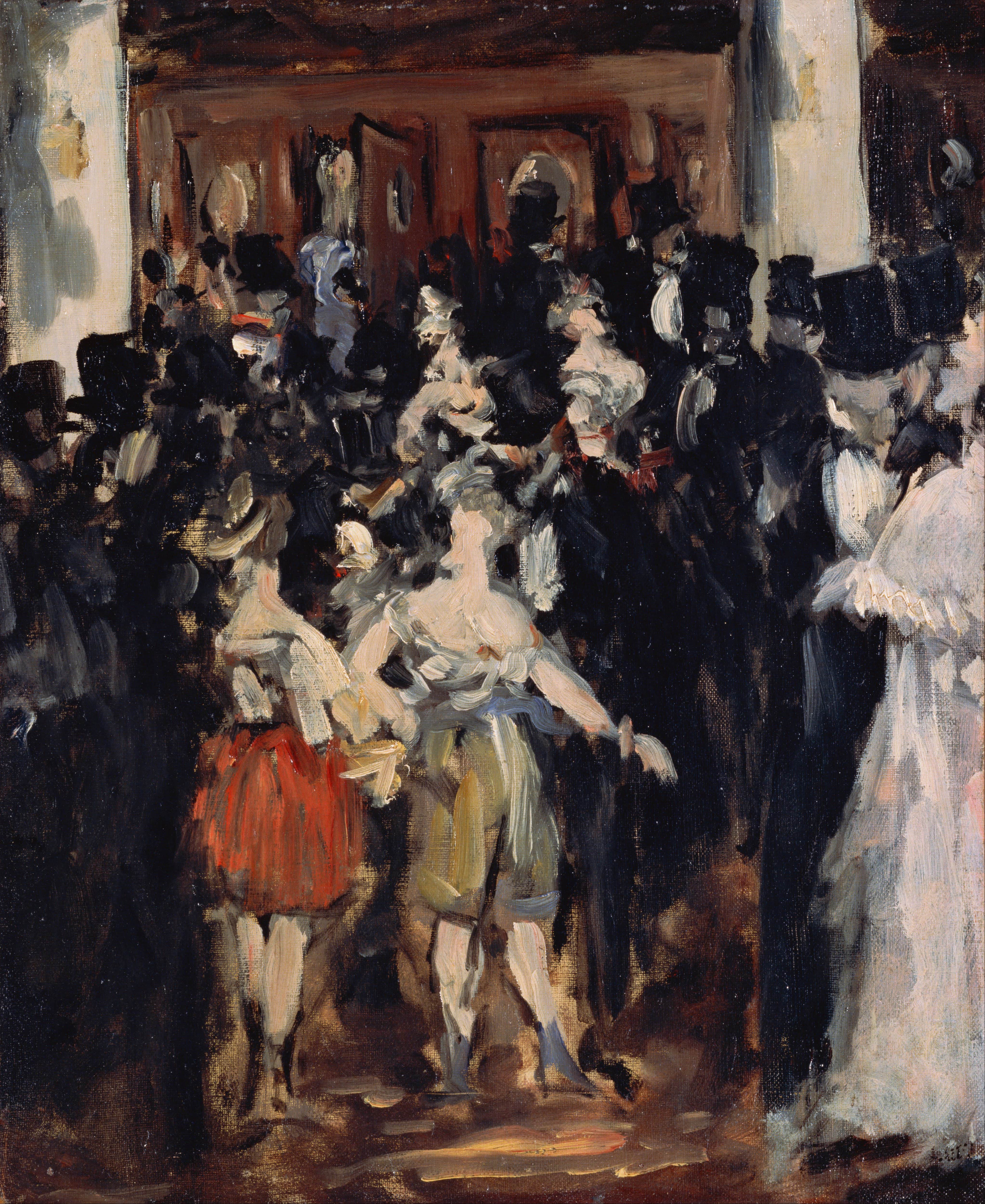 《歌剧院的假面舞会习作》（Masked Ball at the Opera）｜爱德华·马奈 Édouard Manet｜约 1873