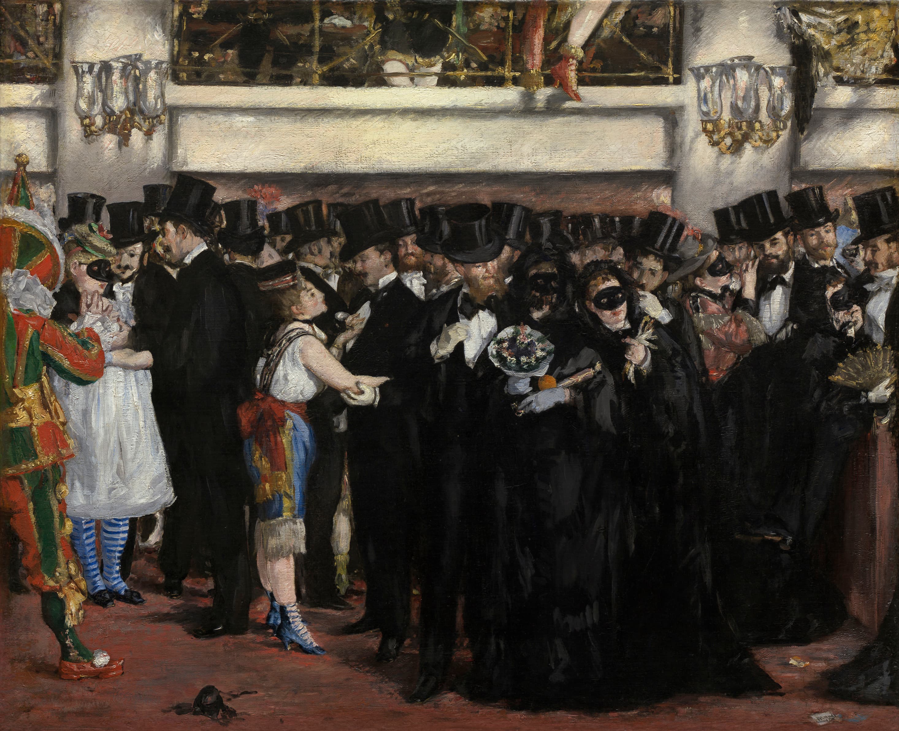 《歌剧院的假面舞会》（Masked Ball at the Opera）｜爱德华·马奈 Édouard Manet｜1873