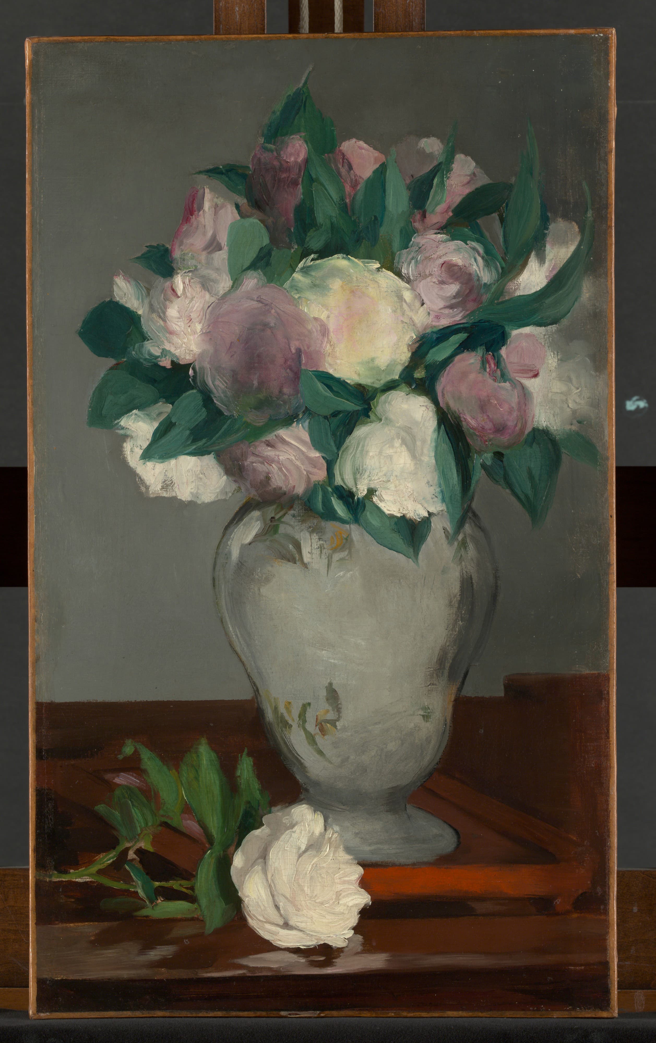 《白牡丹与其他花卉静物》（Still Life with White Peonies and Other Flowers）｜爱德华·马奈 Édouard Manet｜约 1880