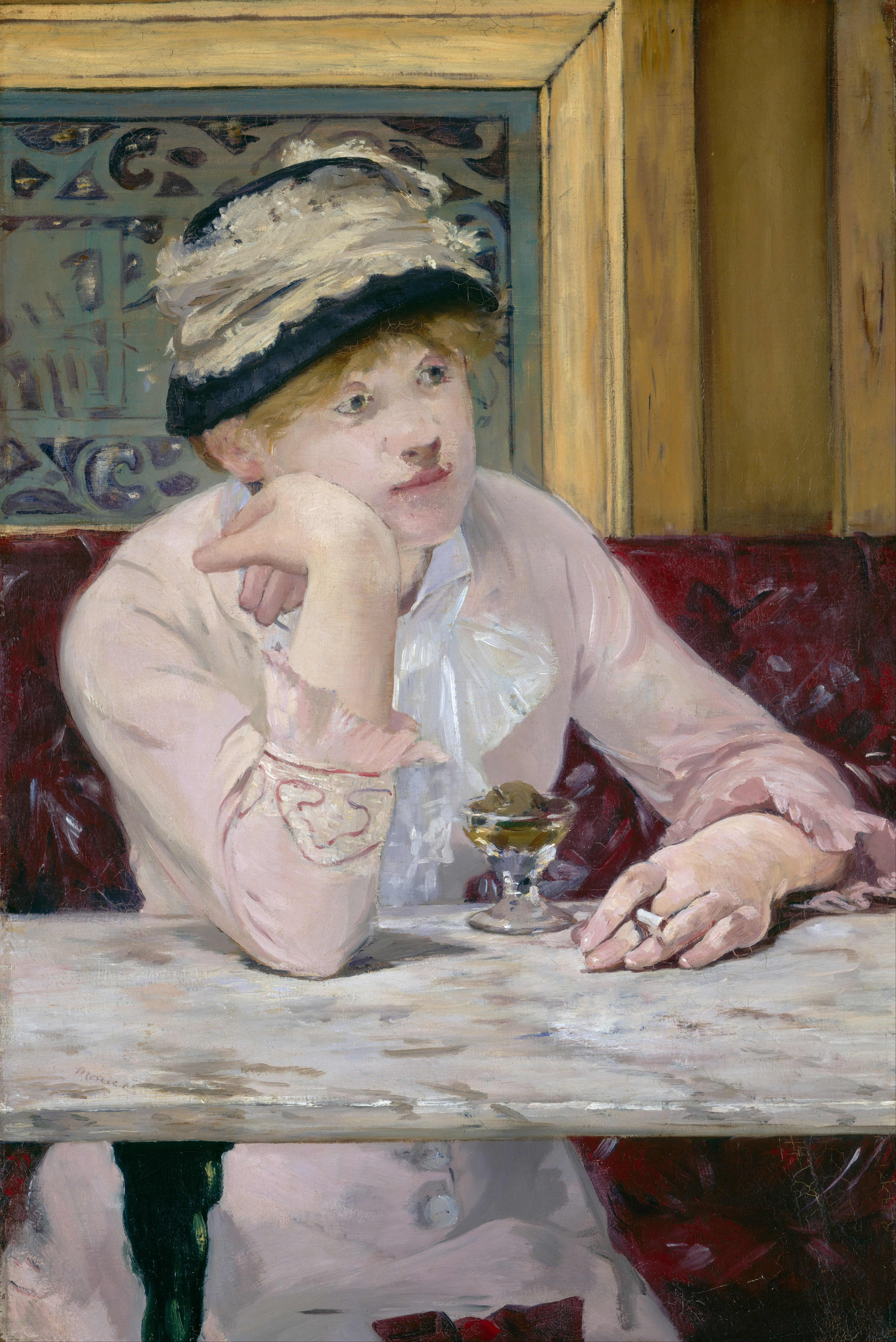 《李子白兰地》（Plum Brandy）｜爱德华·马奈 Édouard Manet｜约 1877