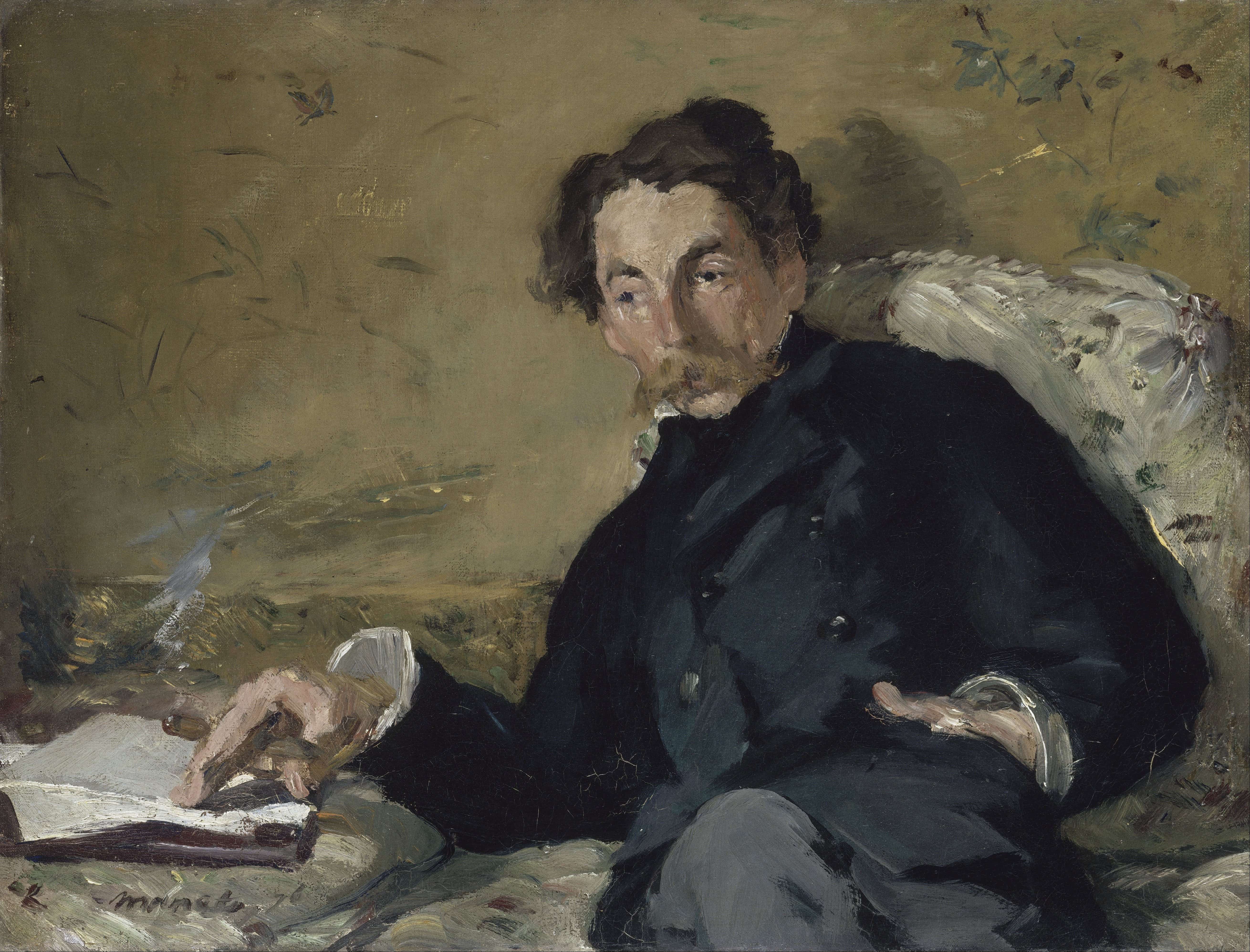 《斯特凡·马拉美像》（Stéphane Mallarmé）｜爱德华·马奈 Édouard Manet｜1876