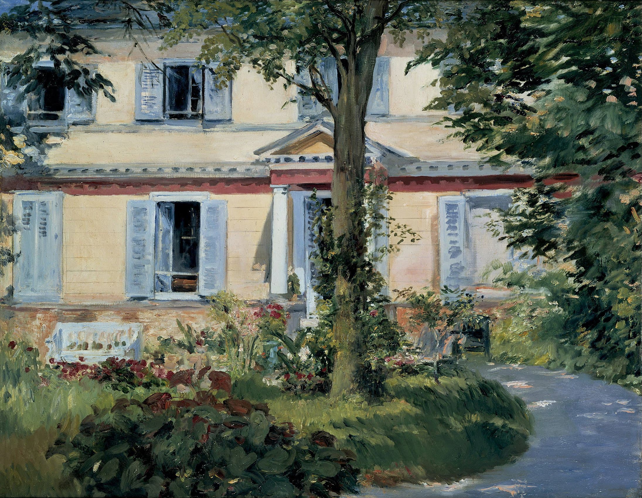 《吕埃的房子》（The House at Rueil）｜爱德华·马奈 Édouard Manet｜1882