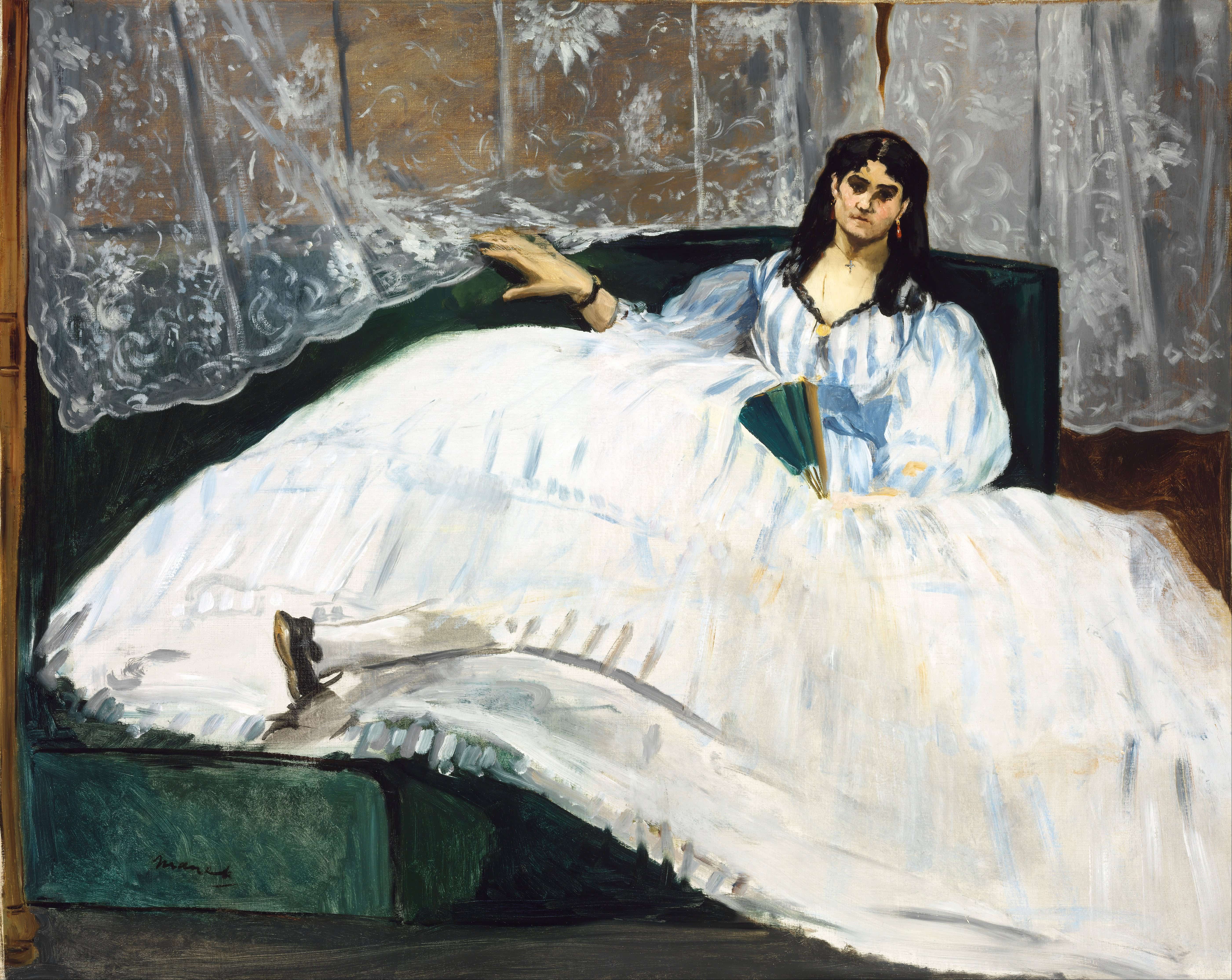 《拿扇子的女人》（Woman with Fans）｜爱德华·马奈 Édouard Manet｜1873