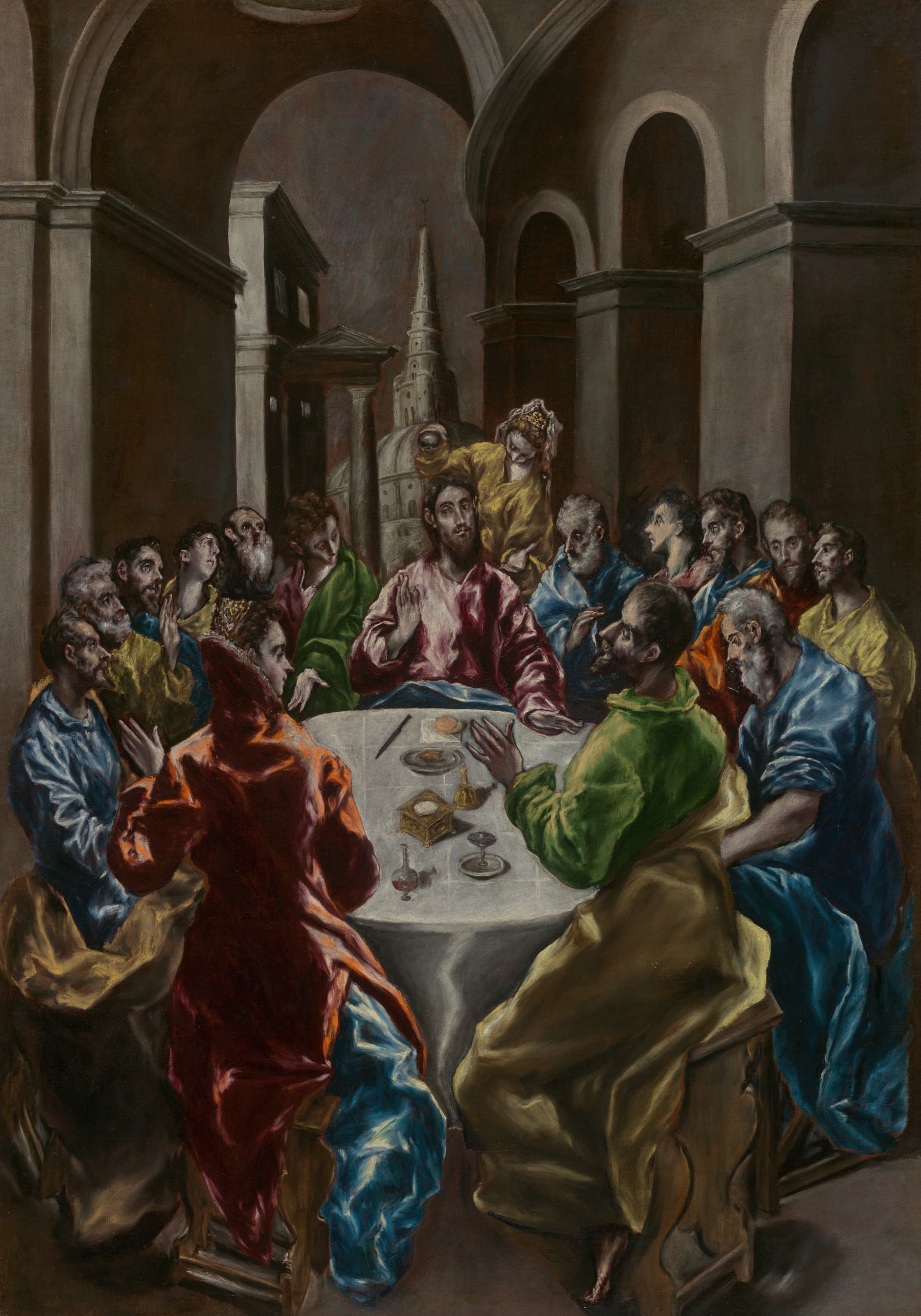 《法利赛人西门家的宴席》（The Feast in the House of Simon）｜埃尔·格列柯 El Greco｜1608–14