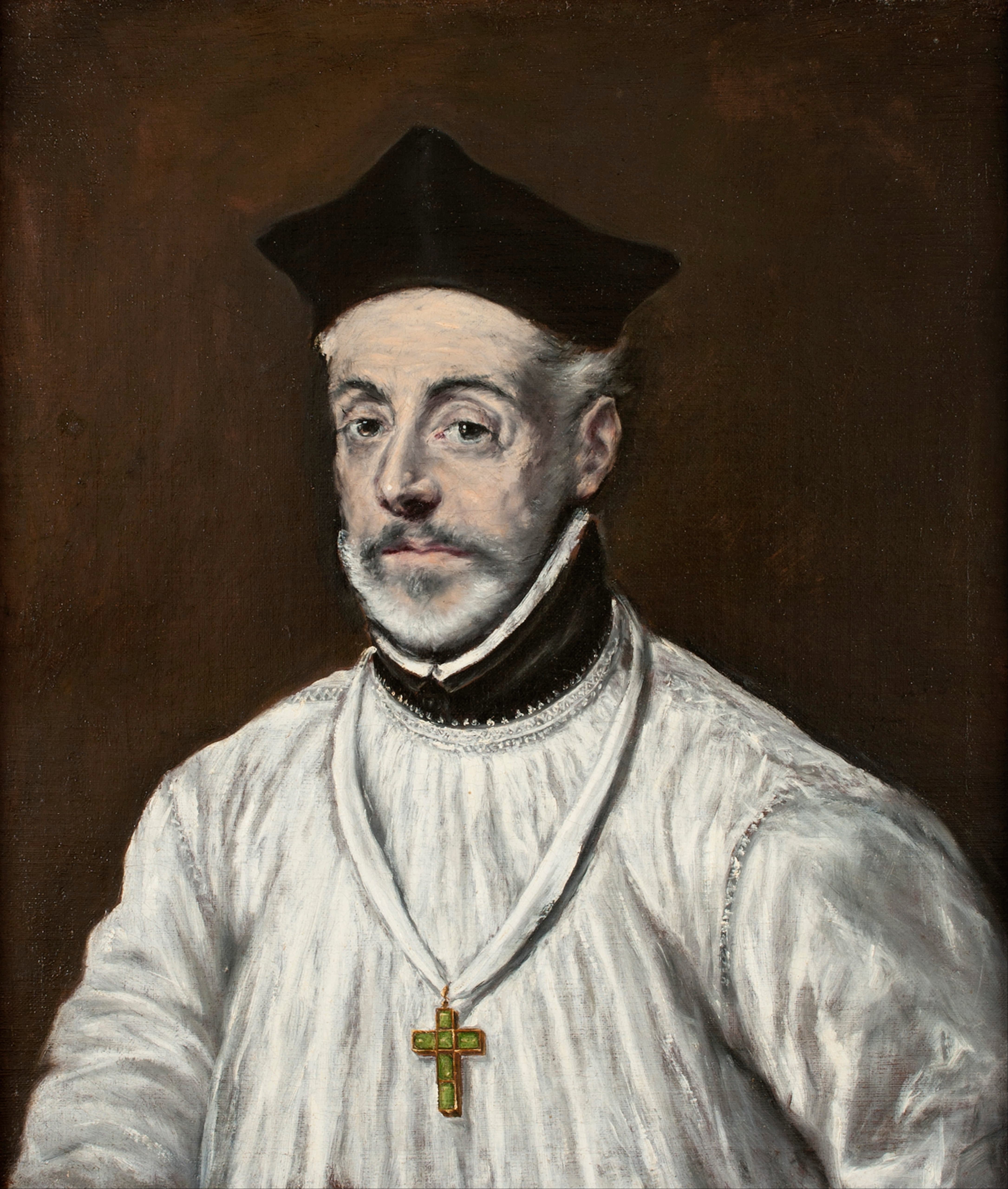 《迭戈·德·科瓦鲁维亚斯·莱瓦肖像》（Portrait of Diego de Covarrubias y Leiva (1512-1577)）｜埃尔·格列柯 El Greco｜约1600