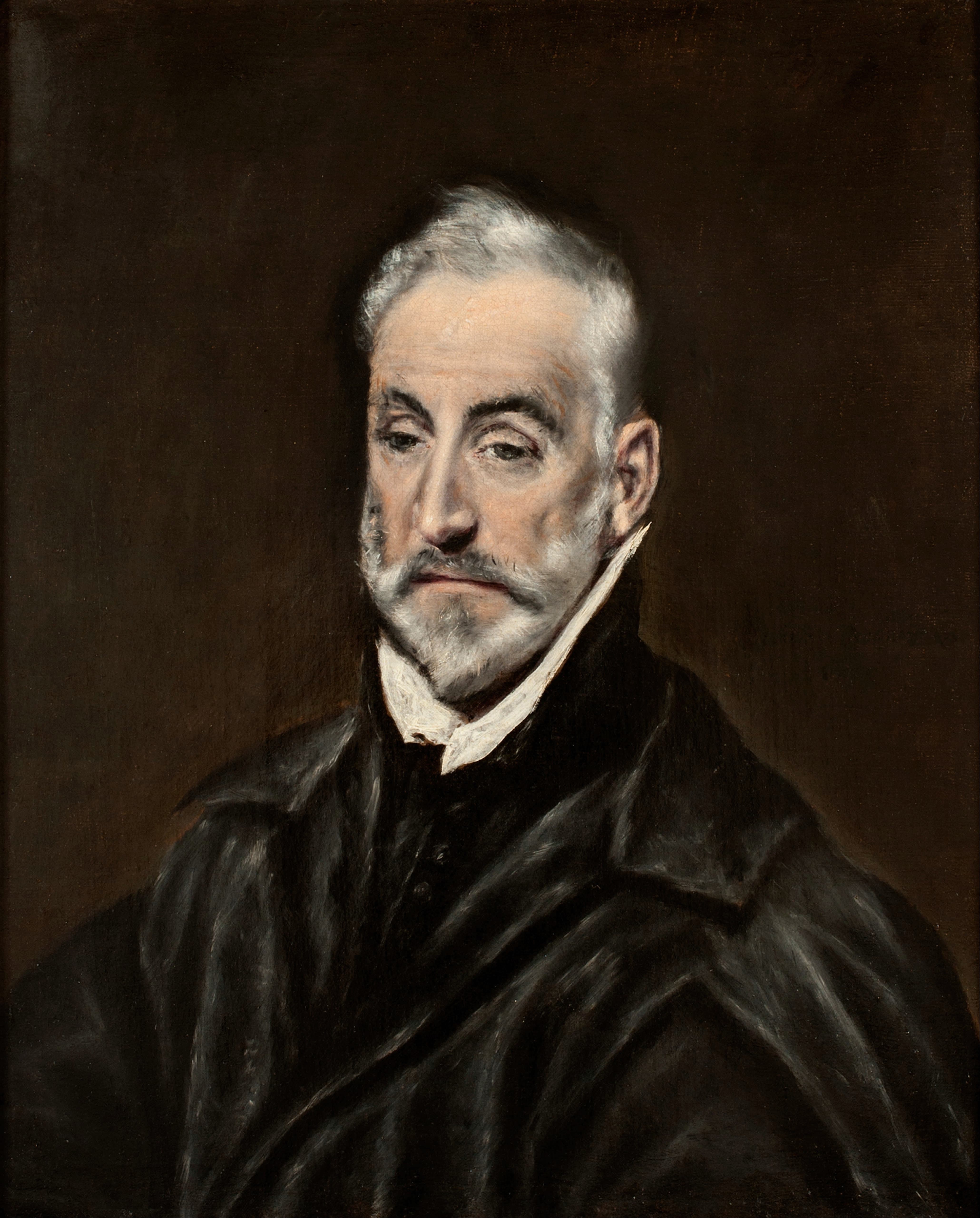 《安东尼奥·德·科瓦鲁维亚斯·莱瓦肖像》（Portrait of Antonio de Covarrubias y Leiva (1514-1602), Spanish jurist and humanist）｜埃尔·格列柯 El Greco｜1597–1600