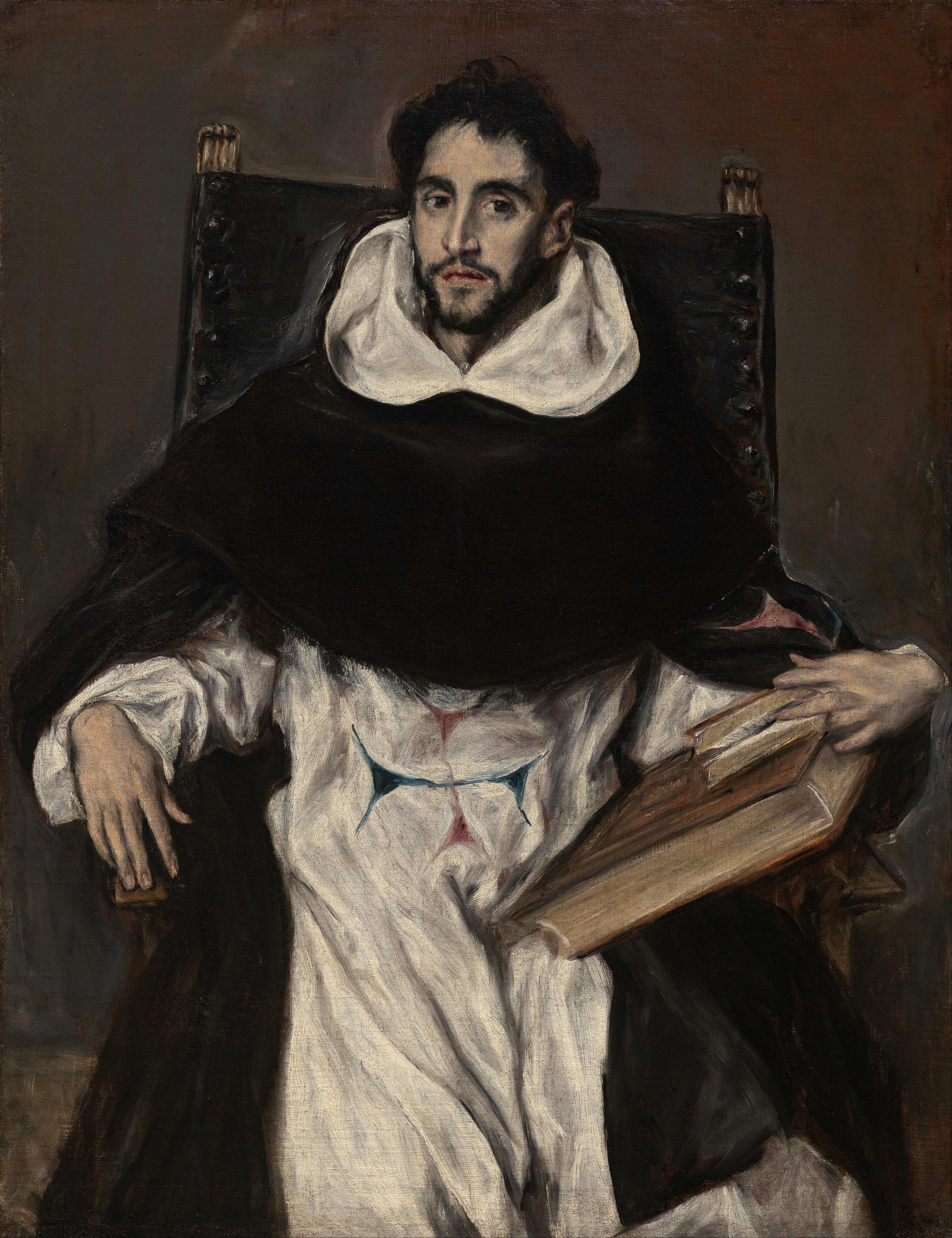 《奥滕西奥·费利克斯·帕拉维西诺修士肖像》（Fray Hortensio Félix Paravicino）｜埃尔·格列柯 El Greco｜1609