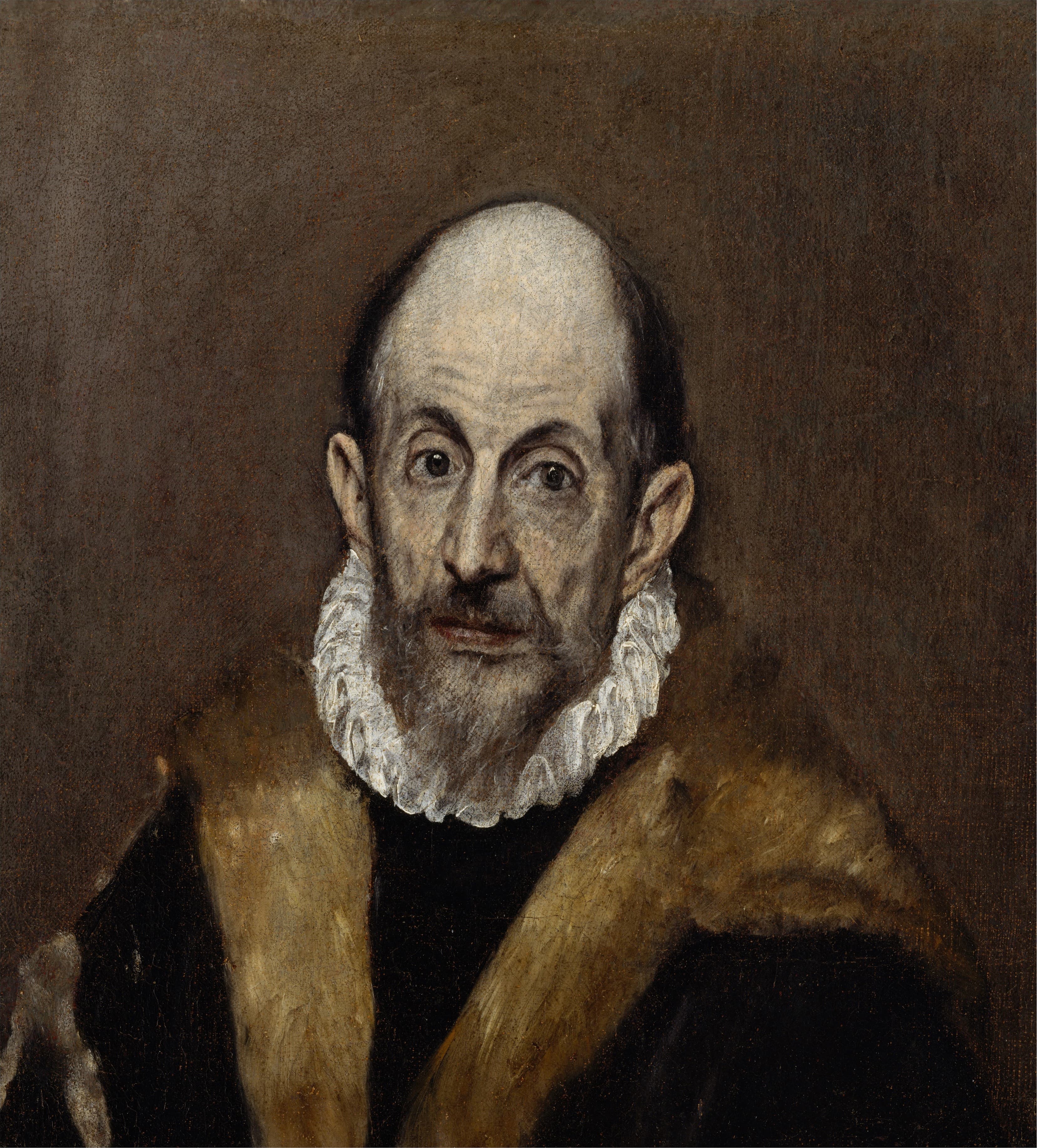 《老年男子肖像》（Portrait of an Old Man）｜埃尔·格列柯 El Greco｜约1595–1600