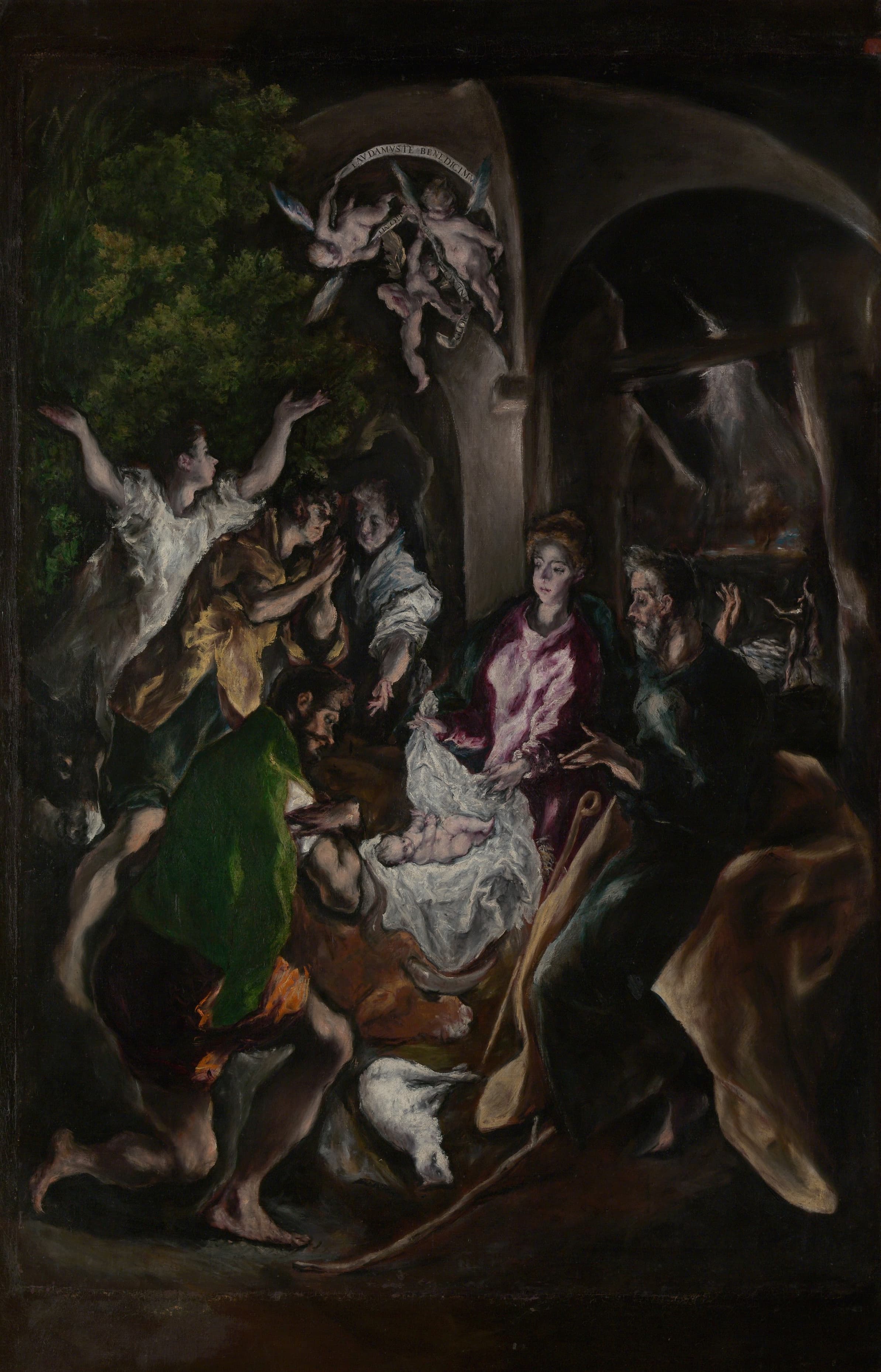 《牧羊人的朝拜》（The Adoration of the Shepherds）｜埃尔·格列柯 El Greco｜约1605–10