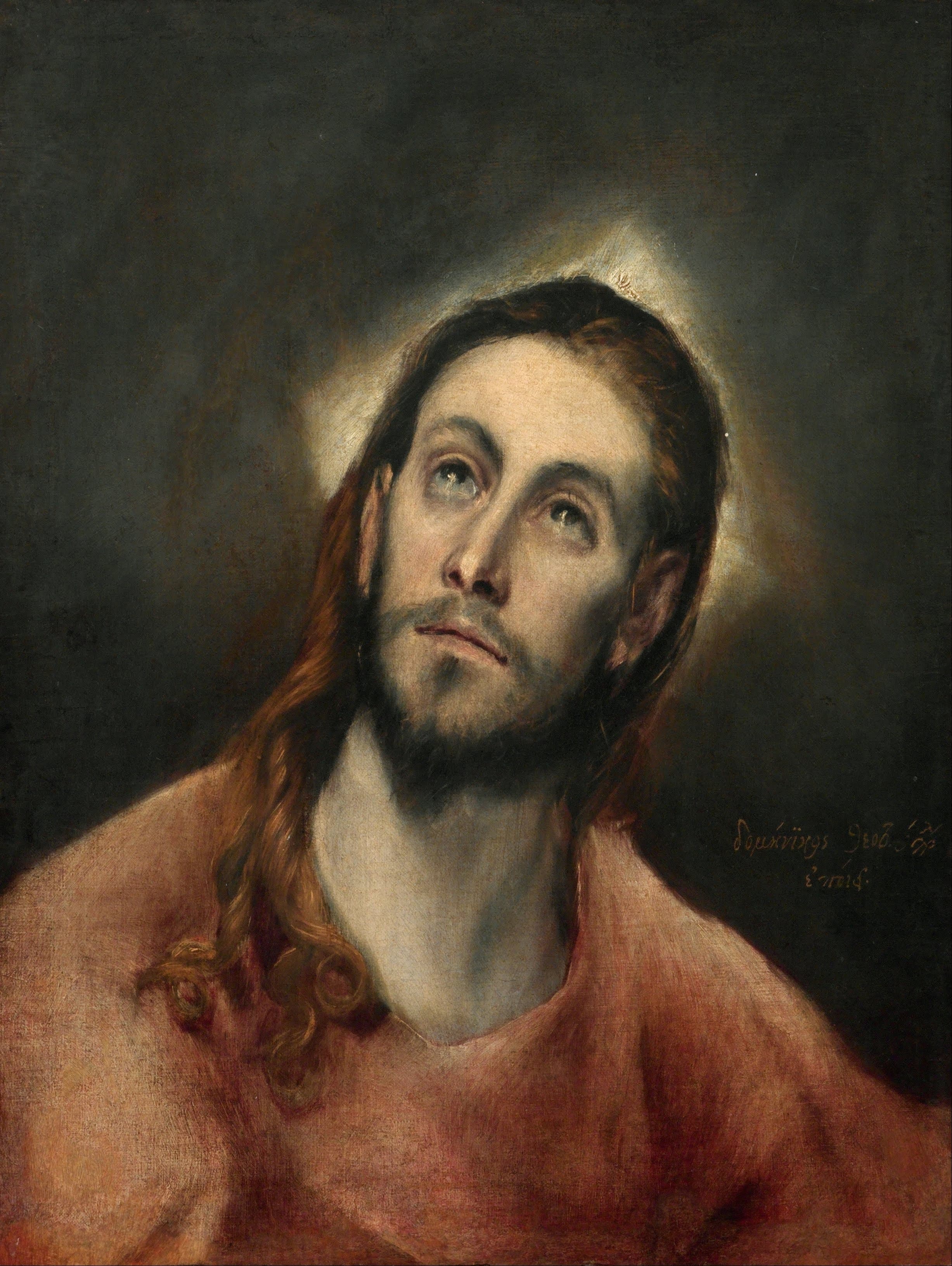 《祈祷中的基督》（Christ In Prayer）｜埃尔·格列柯 El Greco｜约1595–1597