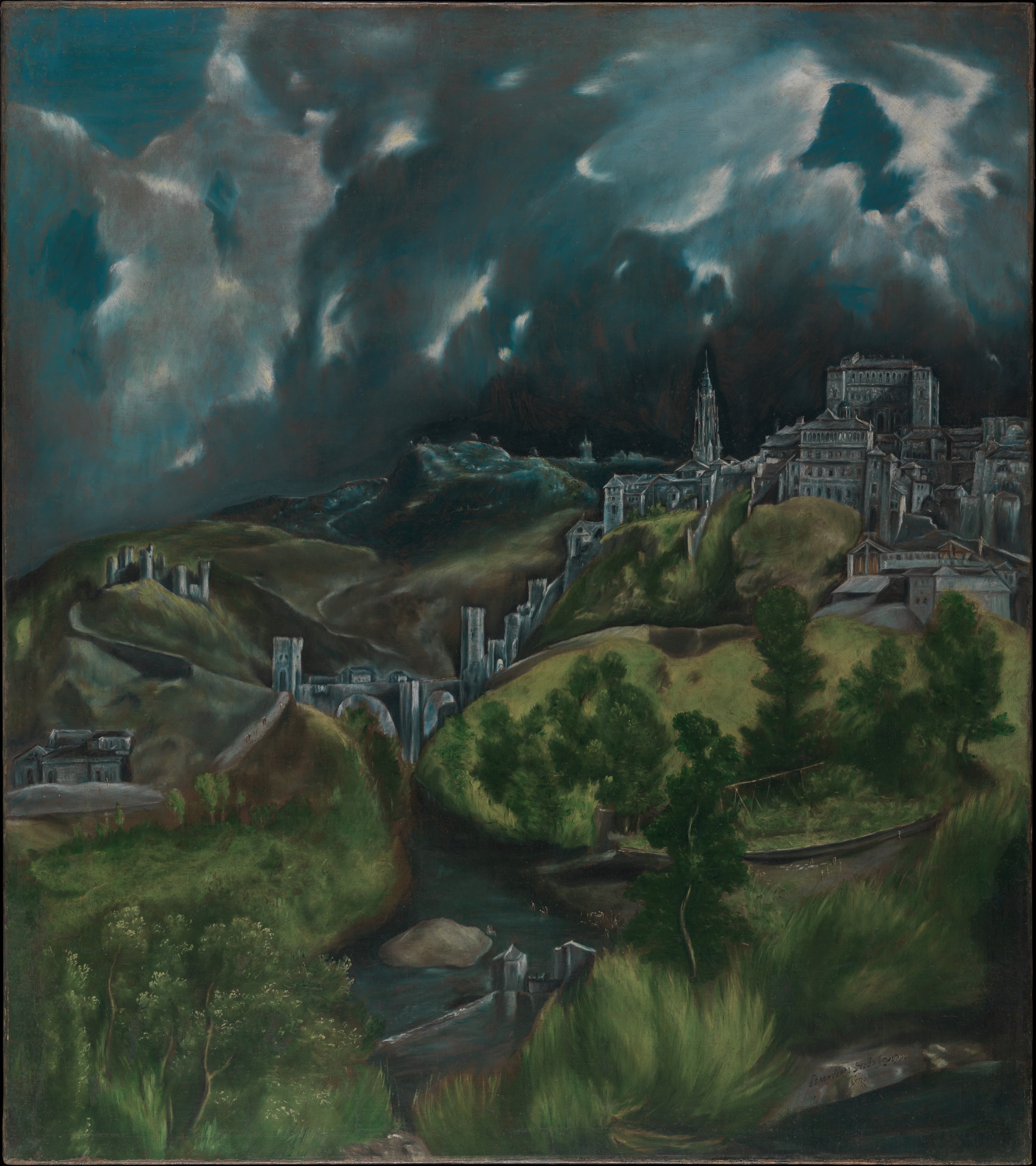 《托莱多风景》（View of Toledo）｜埃尔·格列柯 El Greco｜约1599–1600