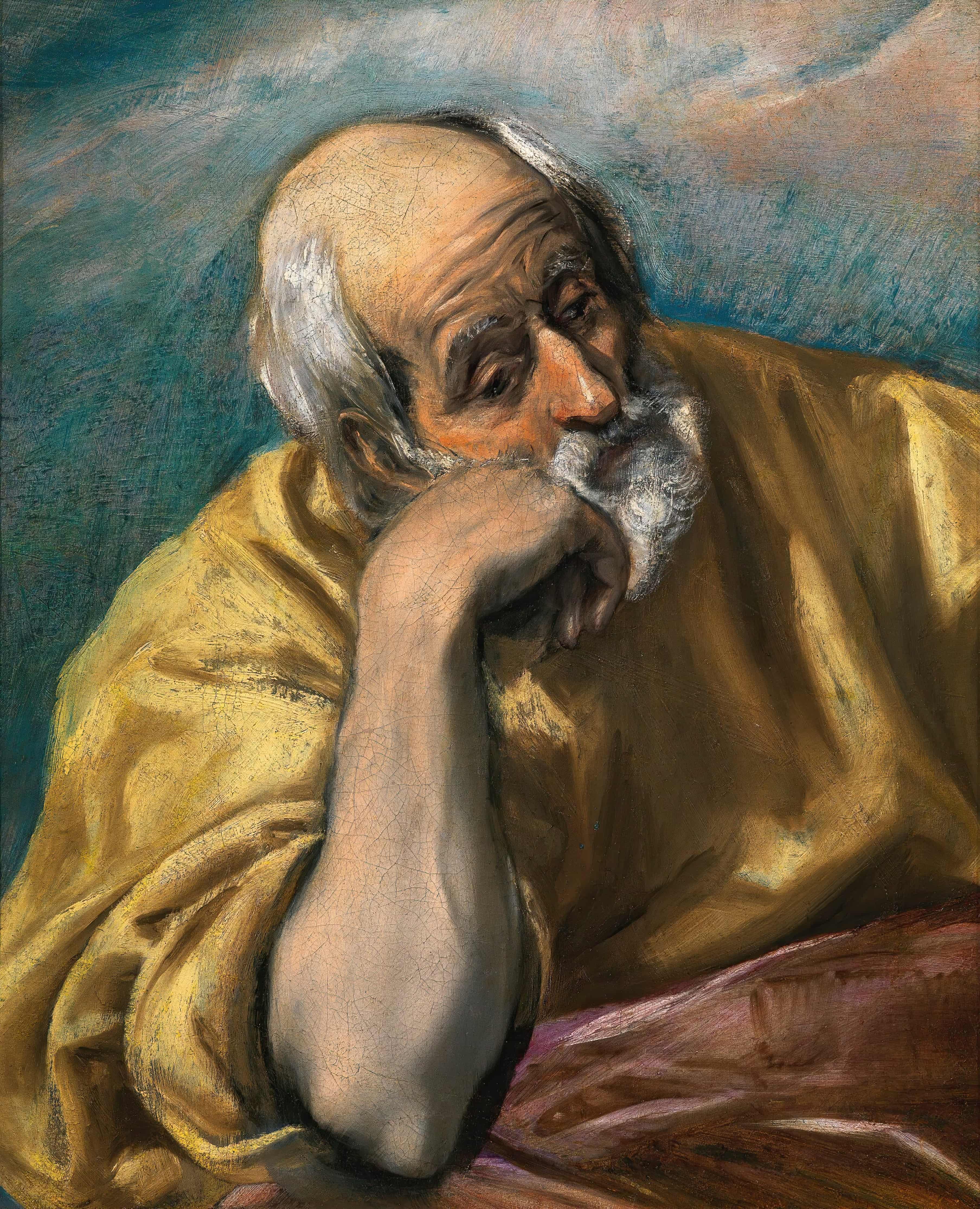 《圣约瑟》（Saint Joseph）｜埃尔·格列柯 El Greco｜约1597–1599