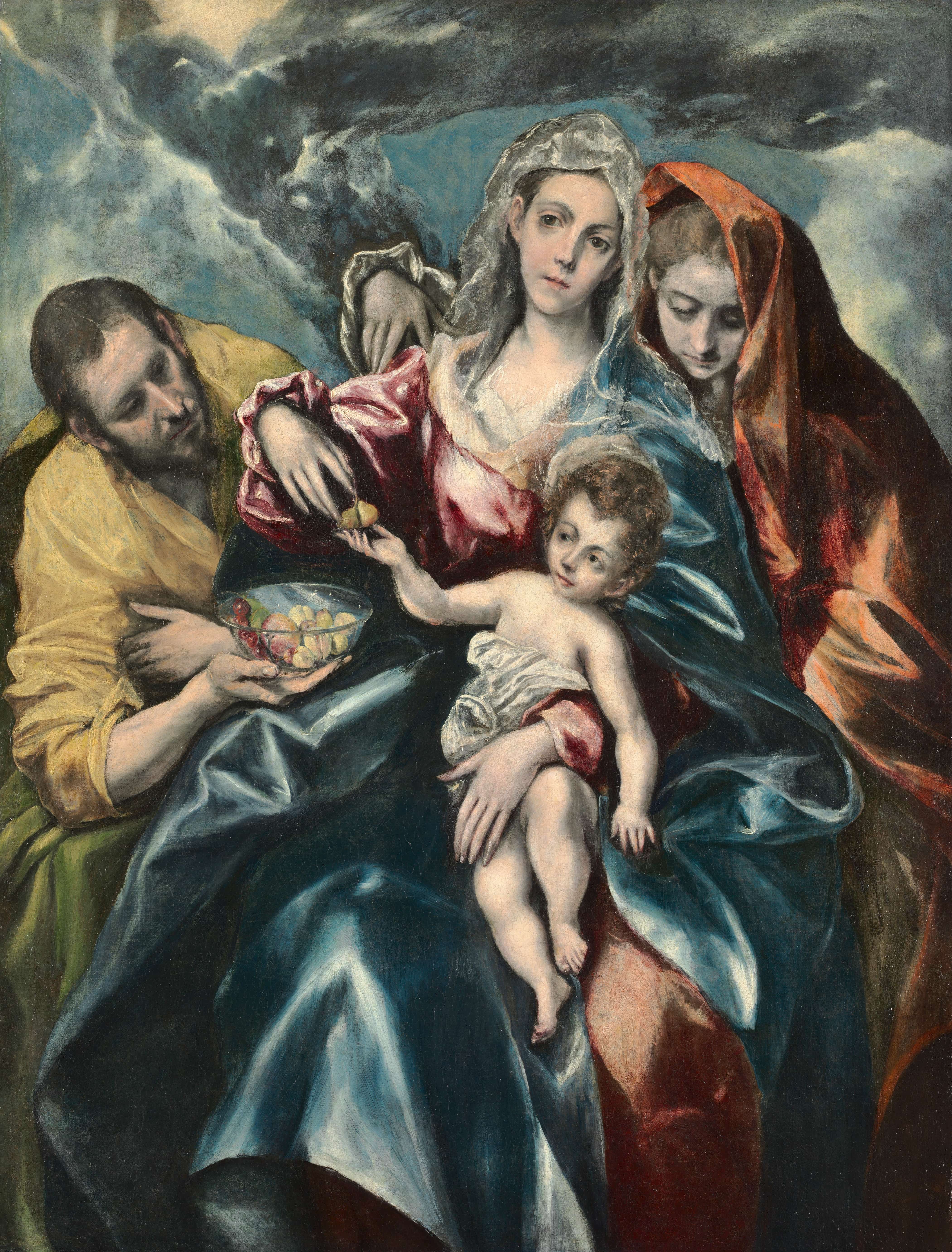 《圣家族与抹大拉的马利亚》（The Holy Family with Mary Magdalen）｜埃尔·格列柯 El Greco｜约1590–1595