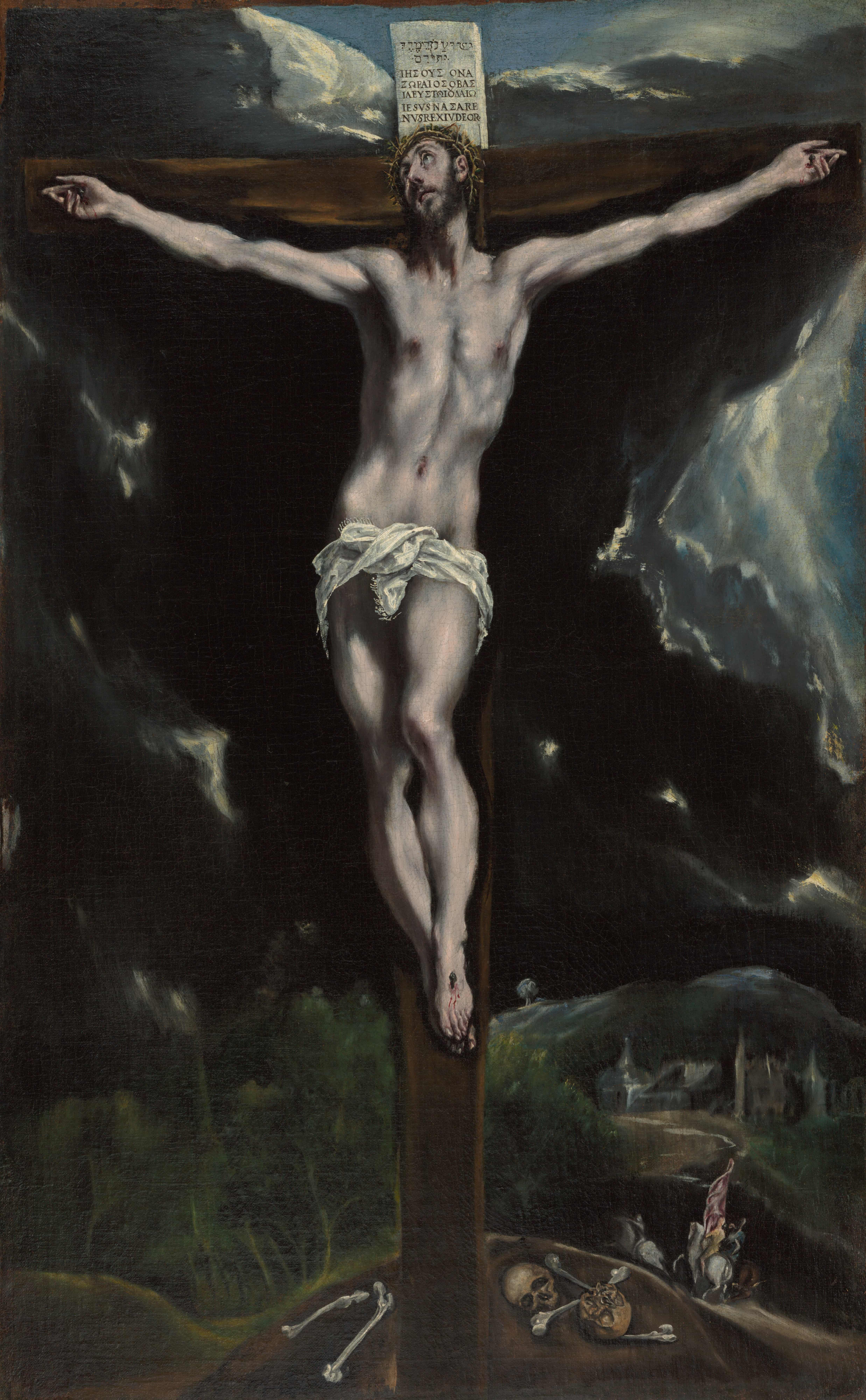 《十字架上的基督》（Christ on the Cross）｜埃尔·格列柯 El Greco｜约1600–1610