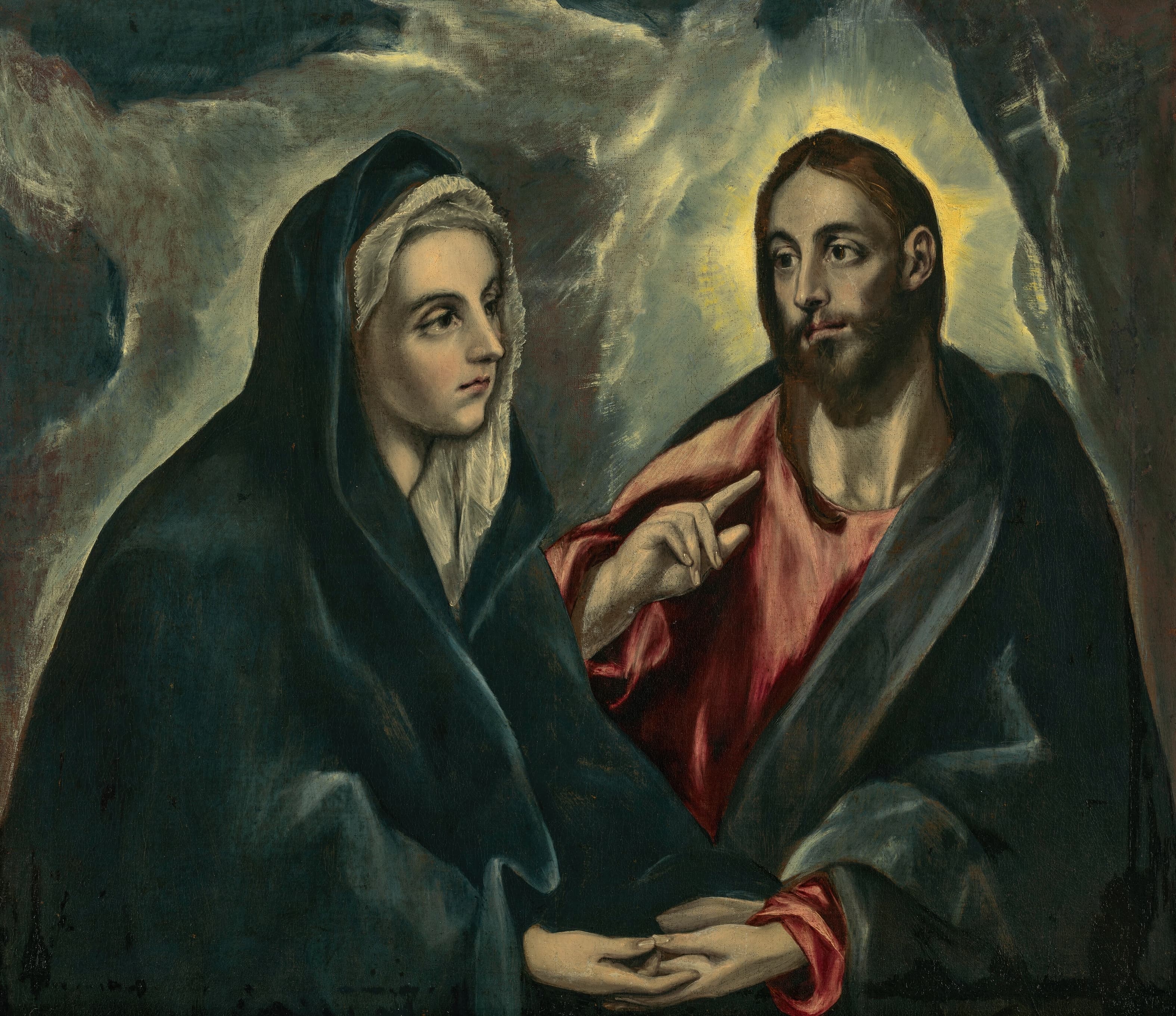《基督向圣母告别》（Christ taking leave of His Mother）｜埃尔·格列柯 El Greco｜约1590–1600