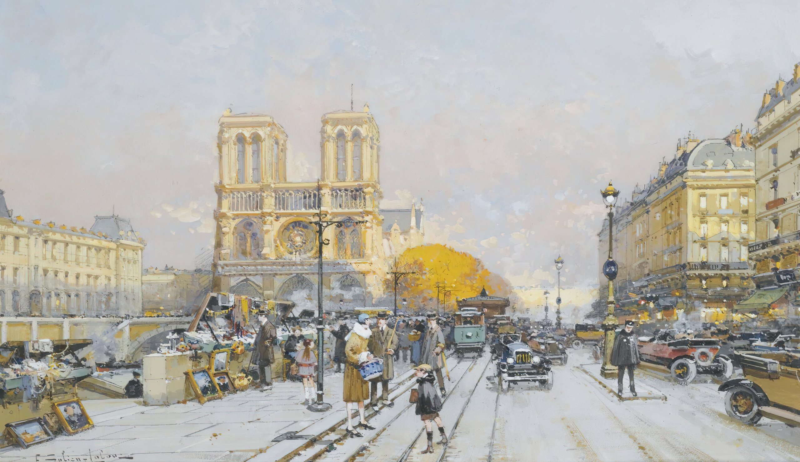《圣母》（Our Lady）｜欧仁·加利安-拉卢 Eugène Galien-Laloue｜不明