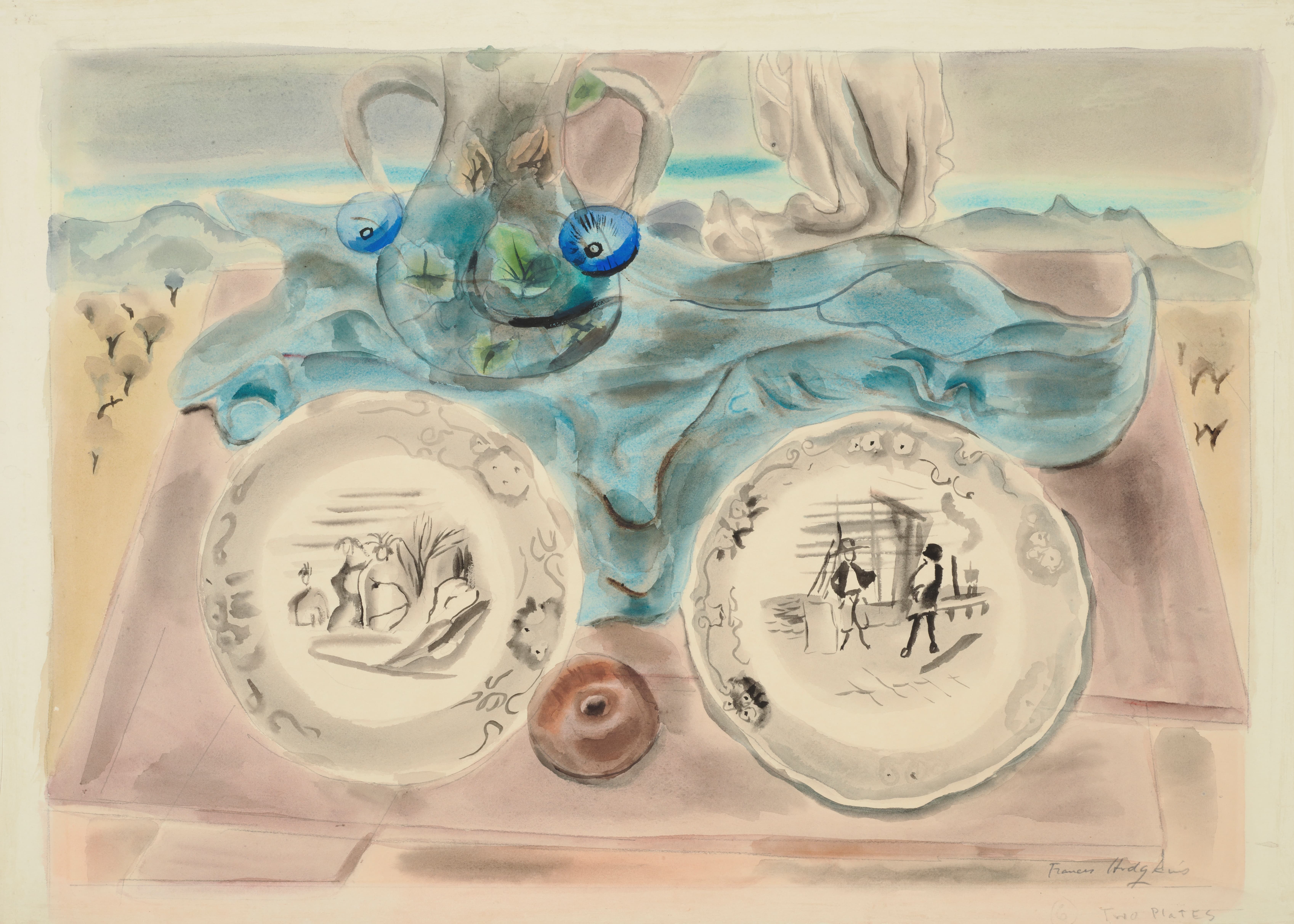 《两块板》（Two plates）｜弗朗西丝·霍奇金斯 Frances Hodgkins｜约1931
