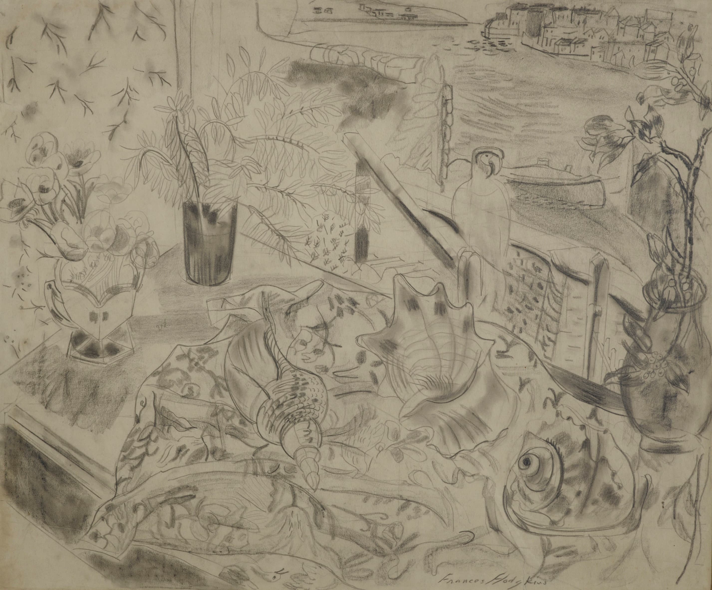 《水面上的翅膀》（Wings over water）｜弗朗西丝·霍奇金斯 Frances Hodgkins｜1931–1932