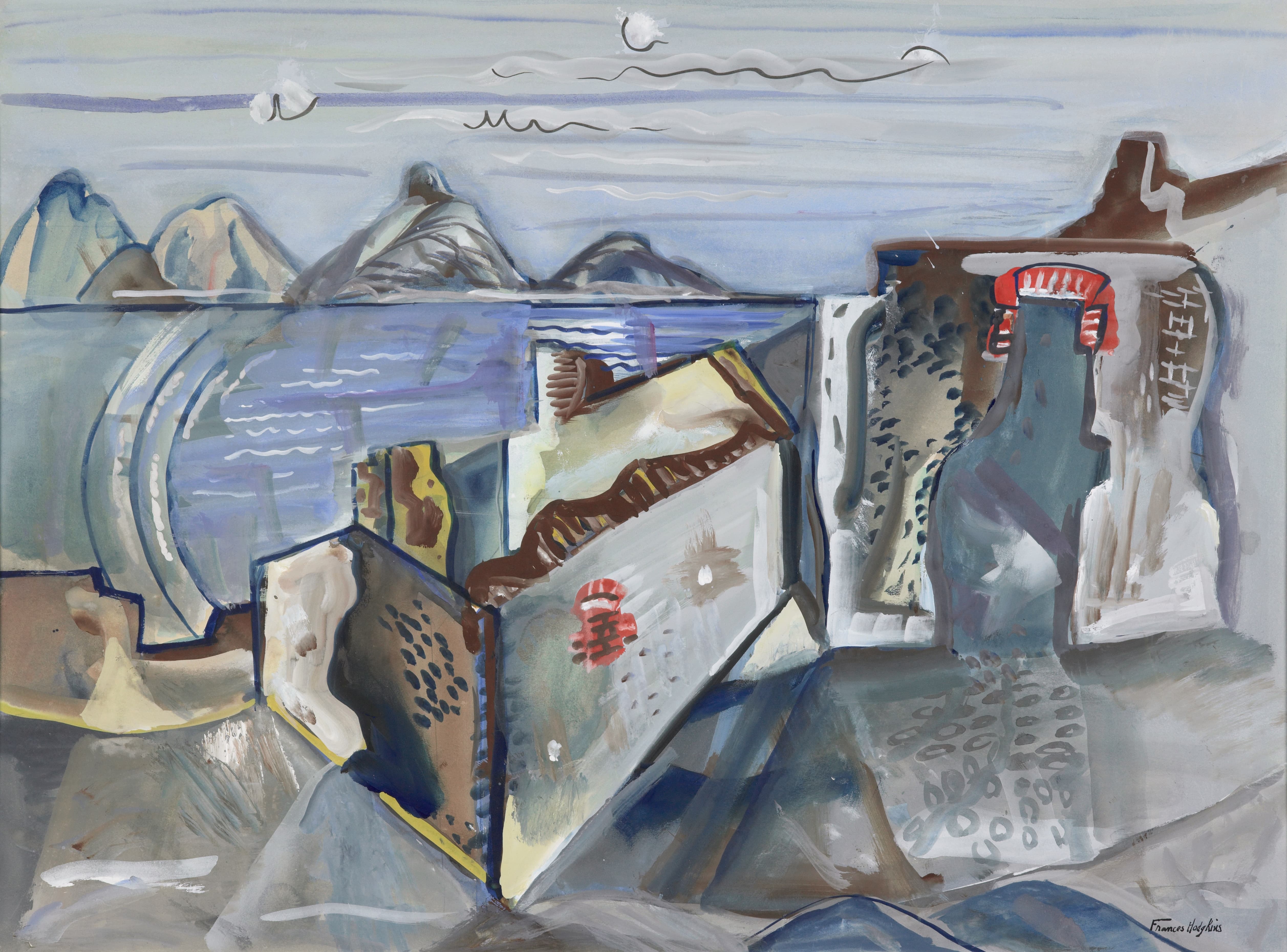 《废墟》（Ruins）｜弗朗西丝·霍奇金斯 Frances Hodgkins｜1937