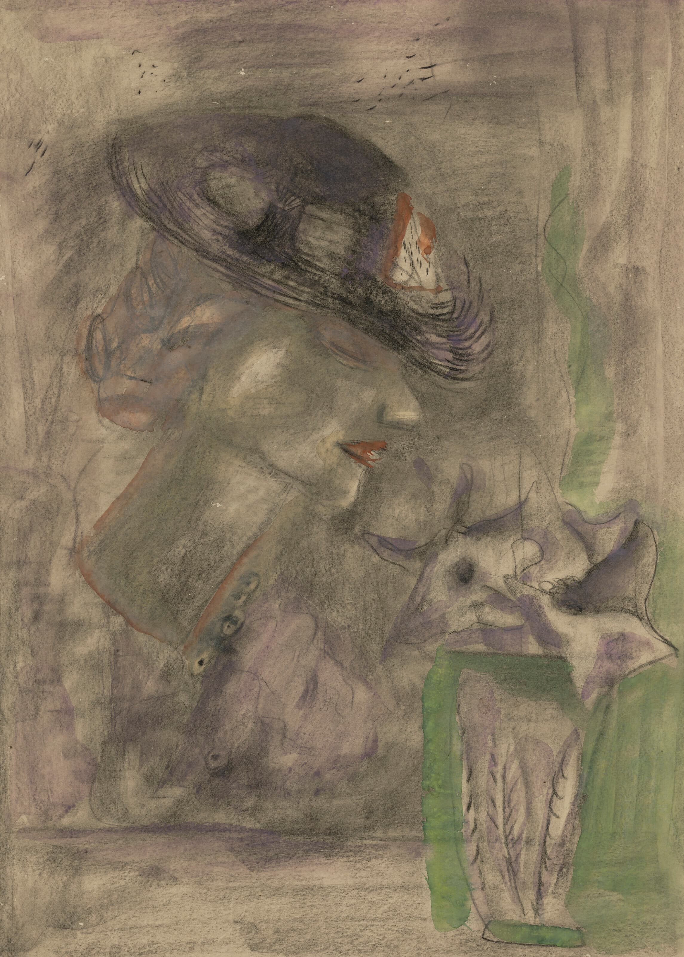 《伊丽莎白柯蒂斯夫人的肖像》（Portrait of Mrs Elisabeth Curtis）｜弗朗西丝·霍奇金斯 Frances Hodgkins｜1939